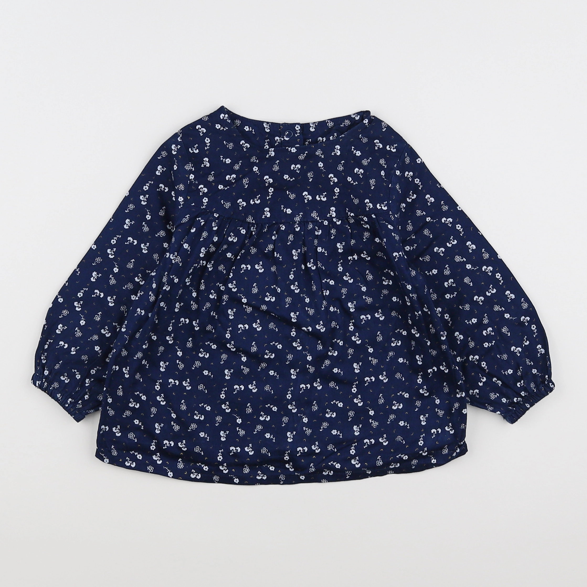Tape à l'oeil - blouse bleu, blanc - 18 mois
