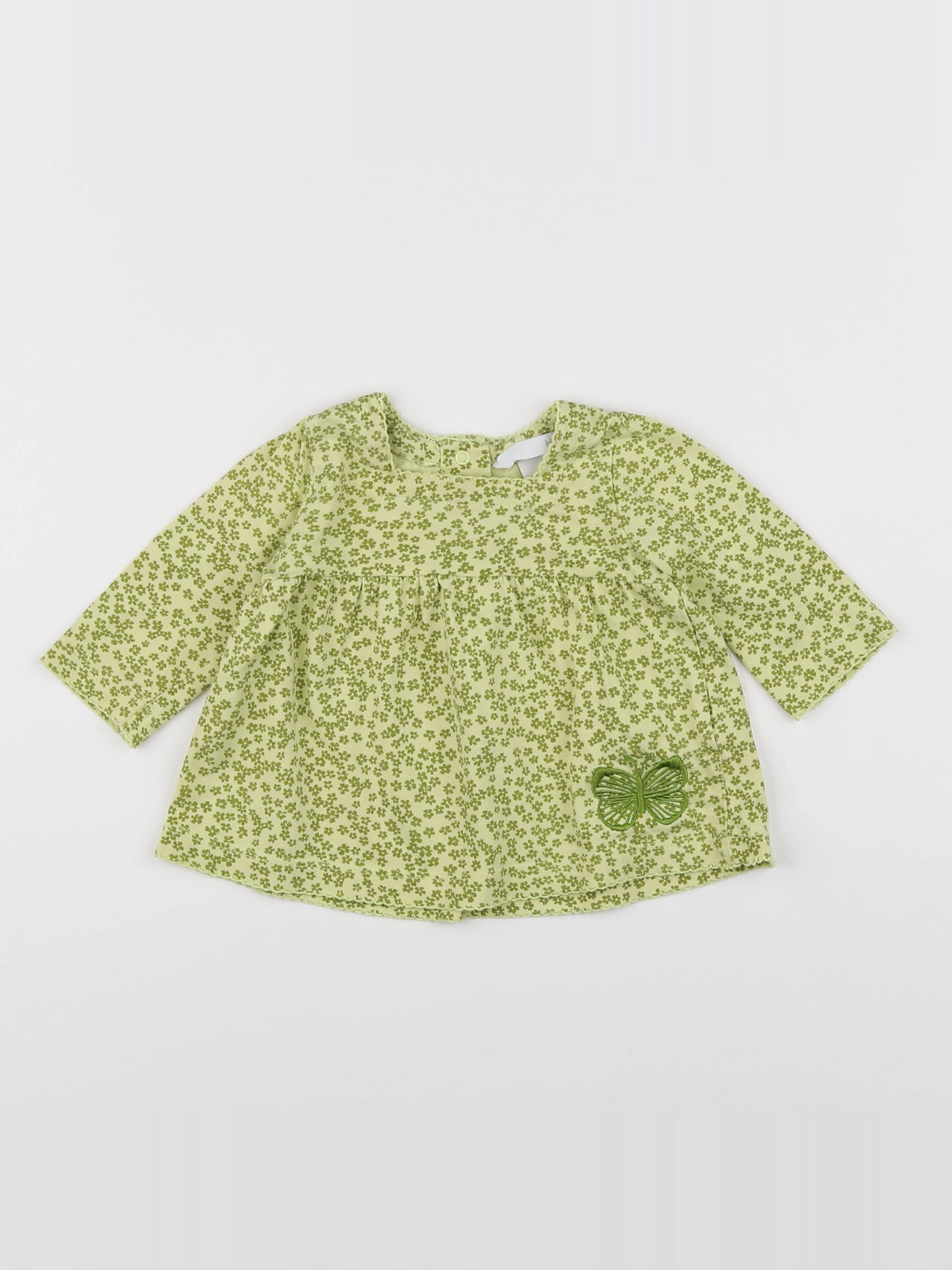 H&M - tee-shirt vert - 3 mois