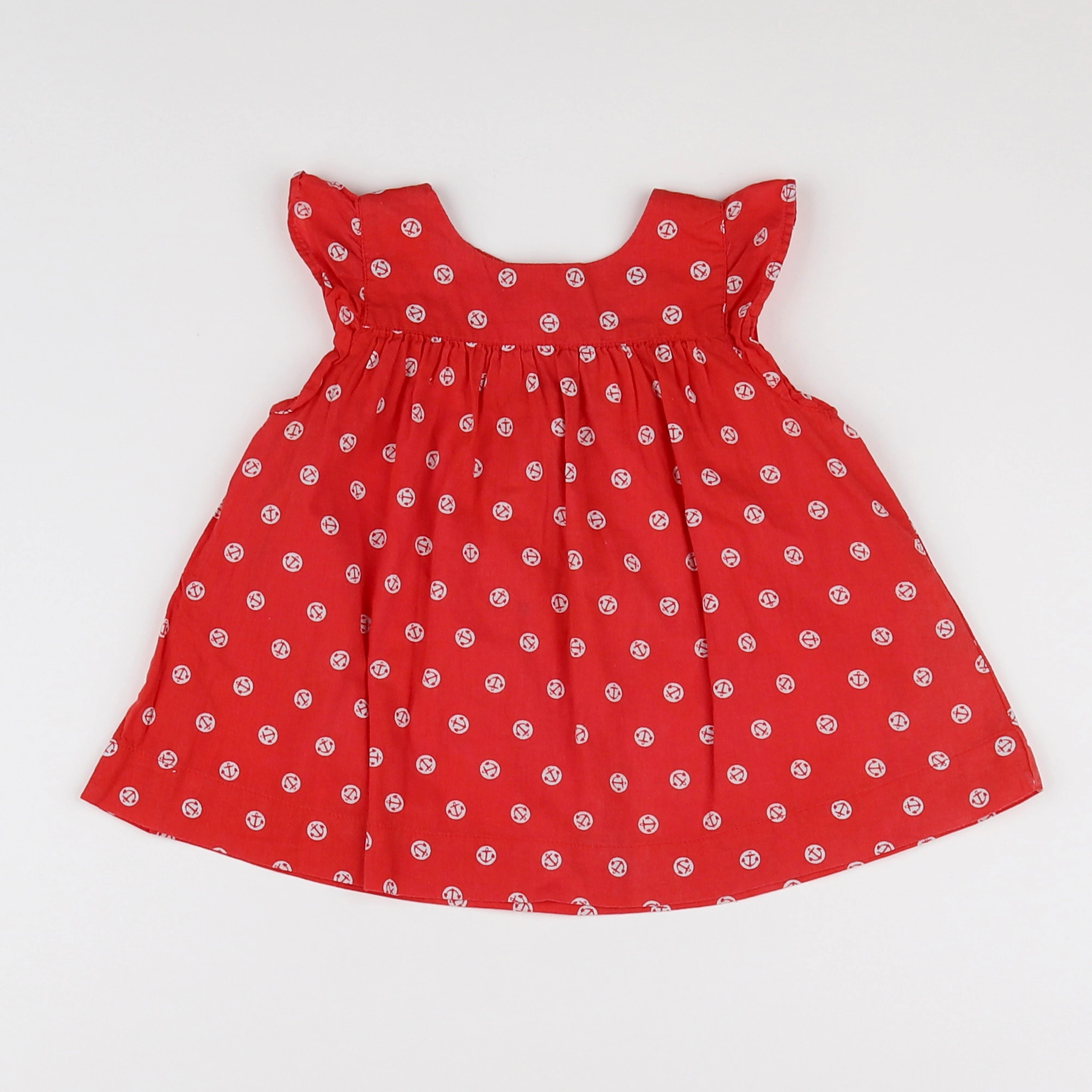 Boutchou - robe rouge, blanc - 18 mois