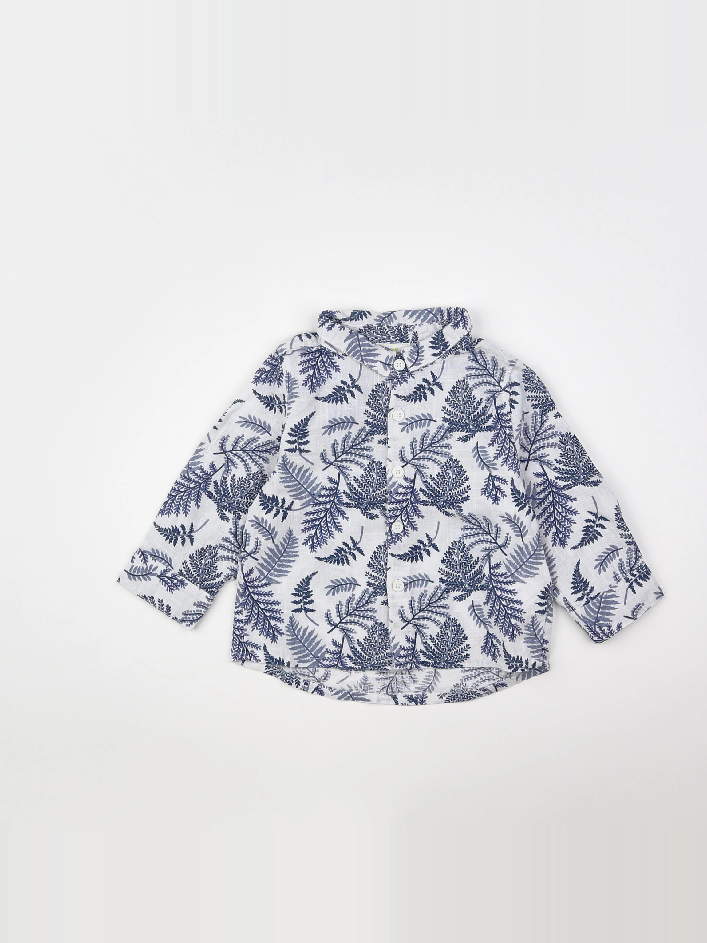 Tape à l'oeil - chemise blanc, bleu - 12 mois
