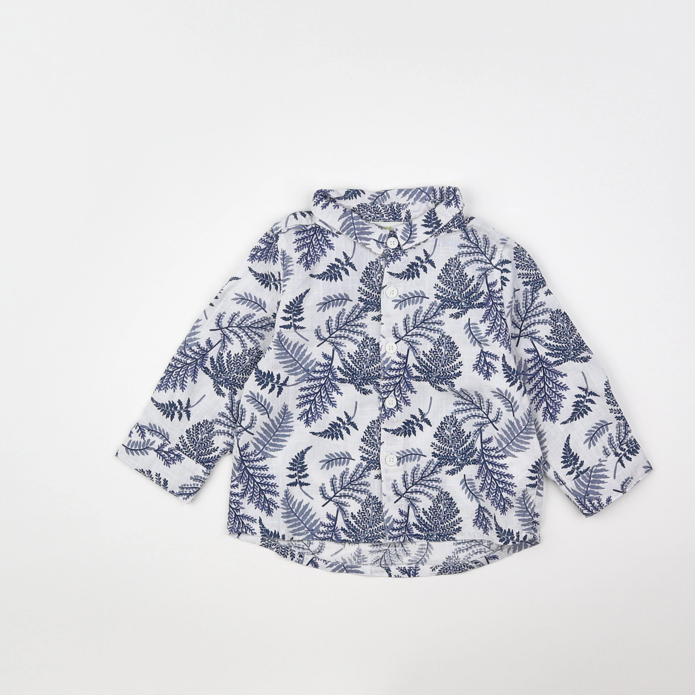 Tape à l'oeil - chemise blanc, bleu - 12 mois