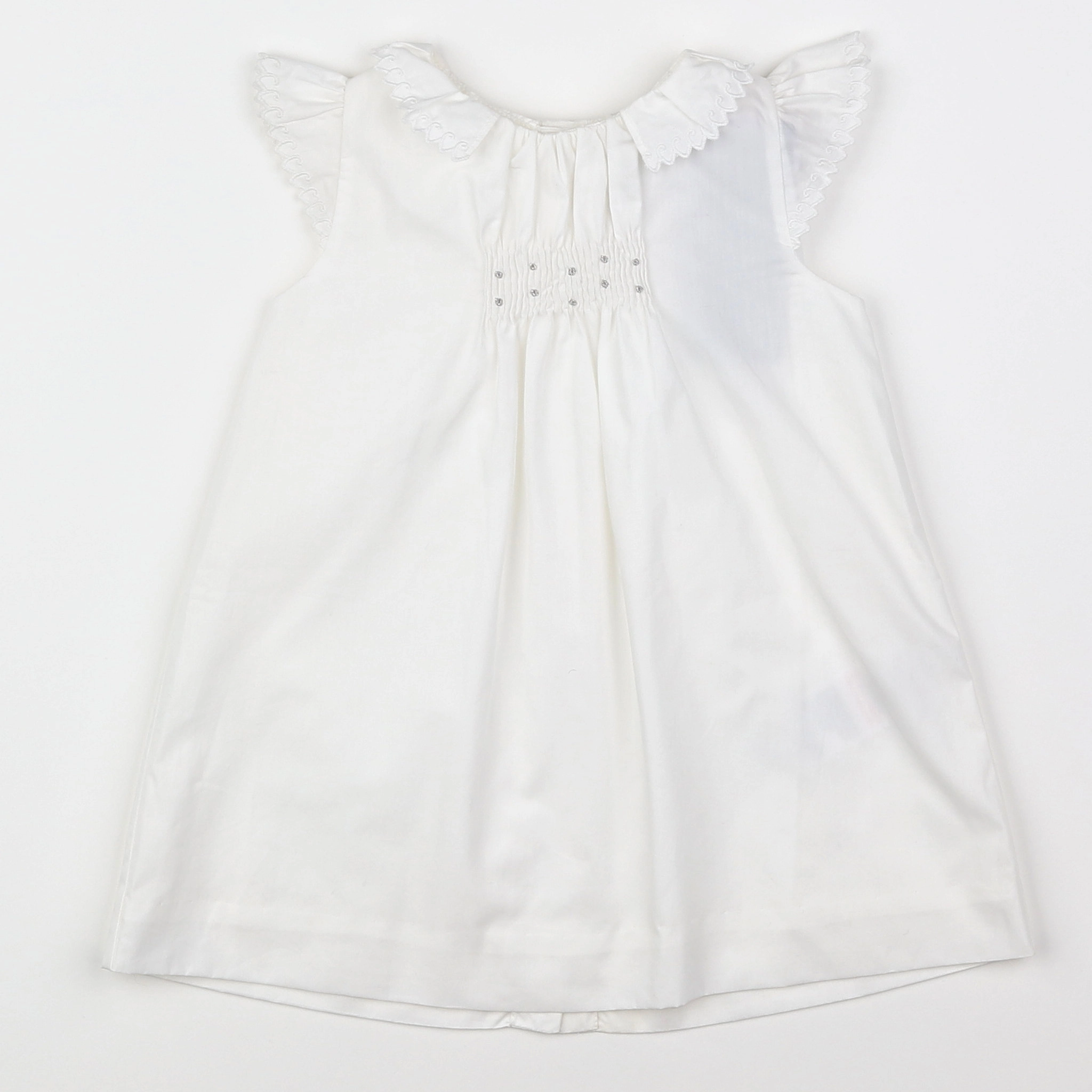 Cyrillus - robe blanc (état neuf) - 9 mois