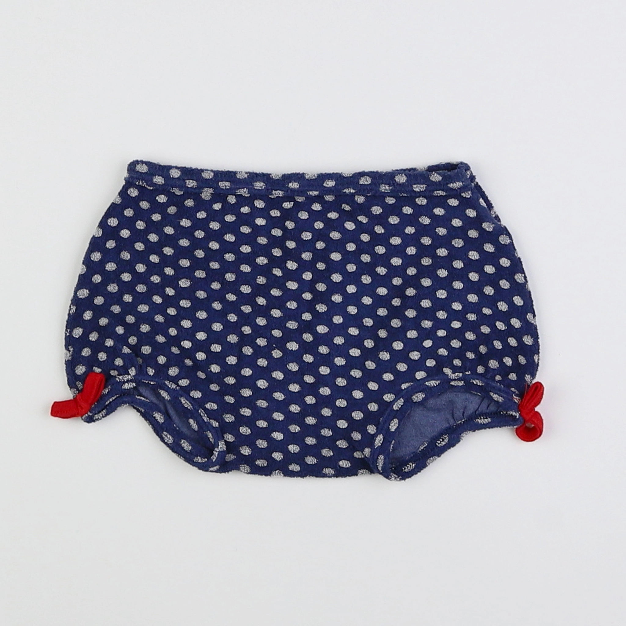 Petit Bateau - short bleu, blanc - 6 mois