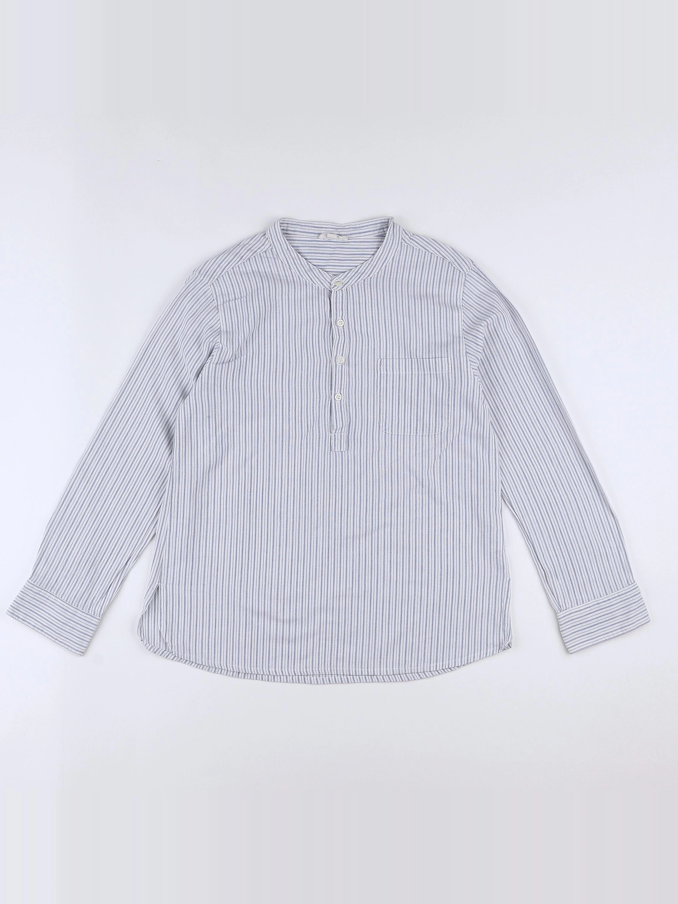 Nicoli - chemise bleu, gris - 10 ans