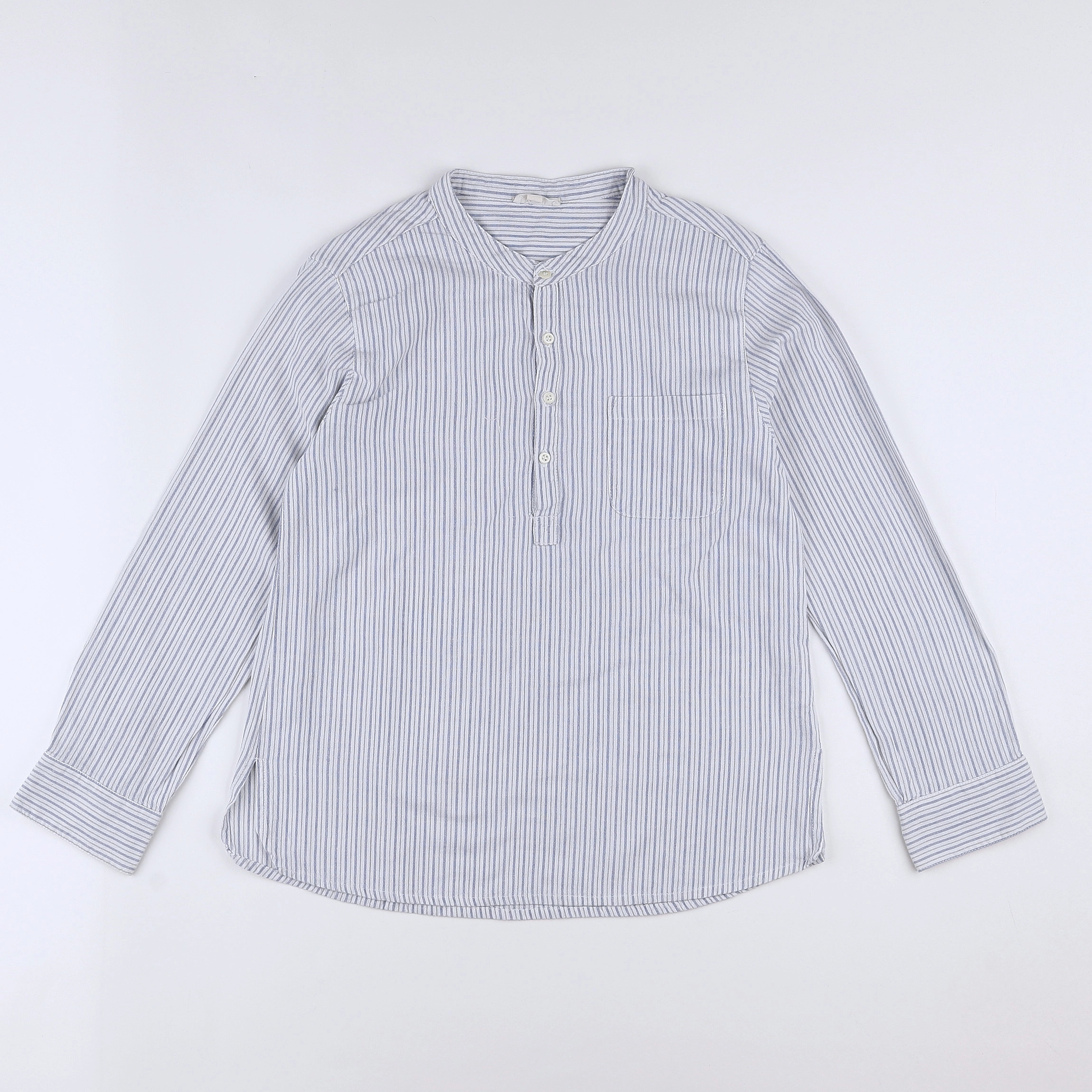 Nicoli - chemise bleu, gris - 10 ans