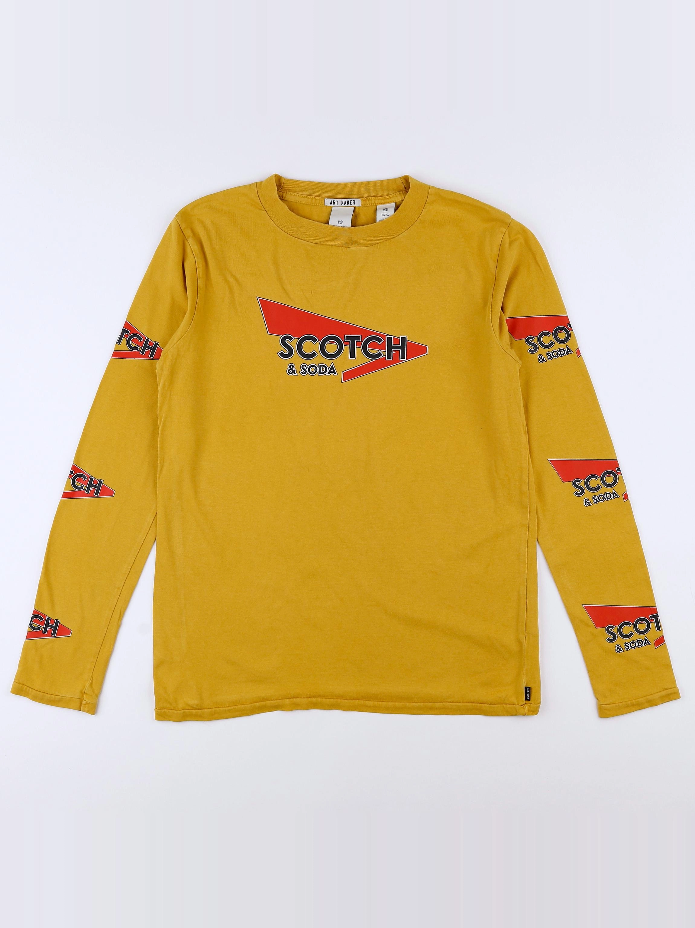 Scotch & Soda - tee-shirt jaune, rouge - 12 ans