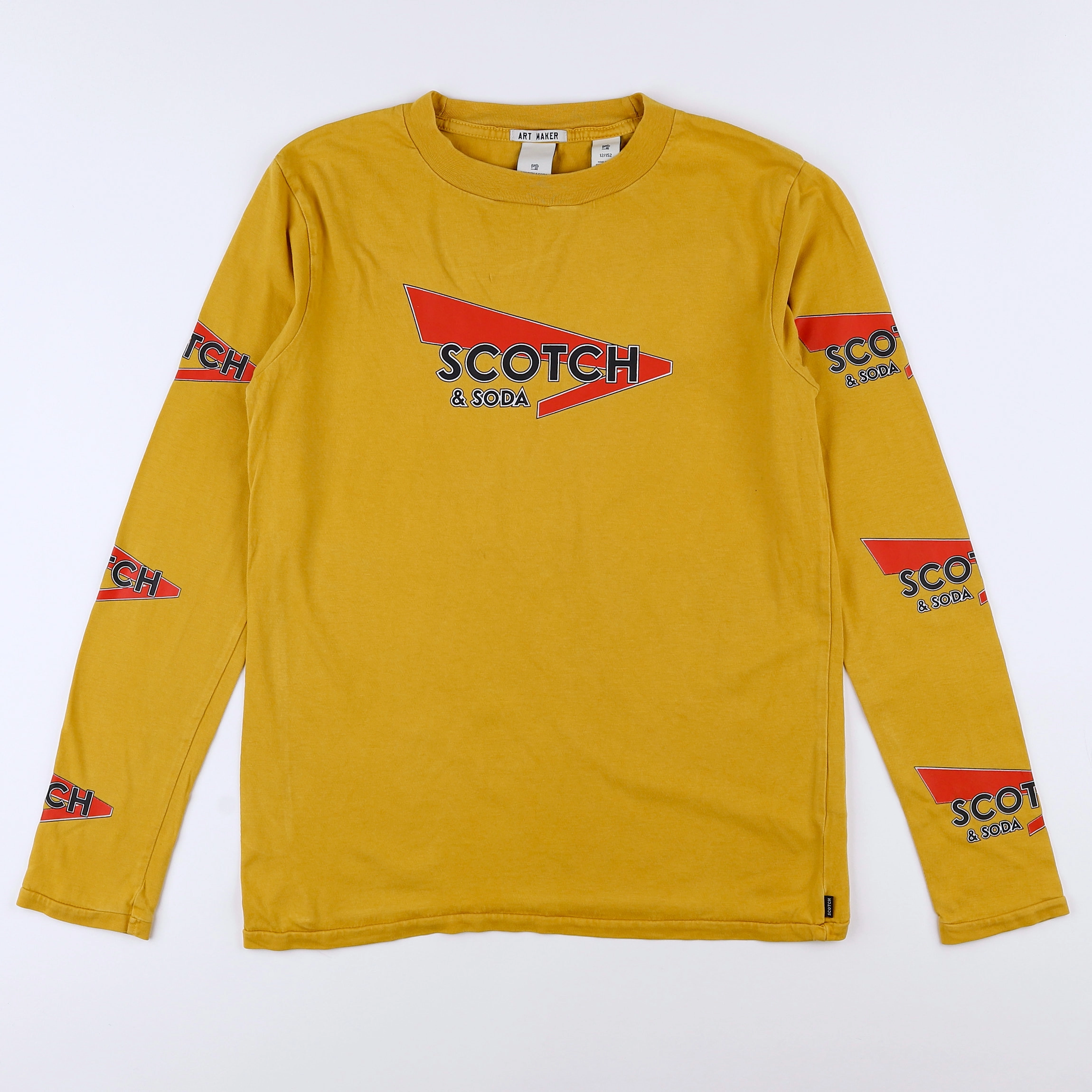 Scotch & Soda - tee-shirt jaune, rouge - 12 ans