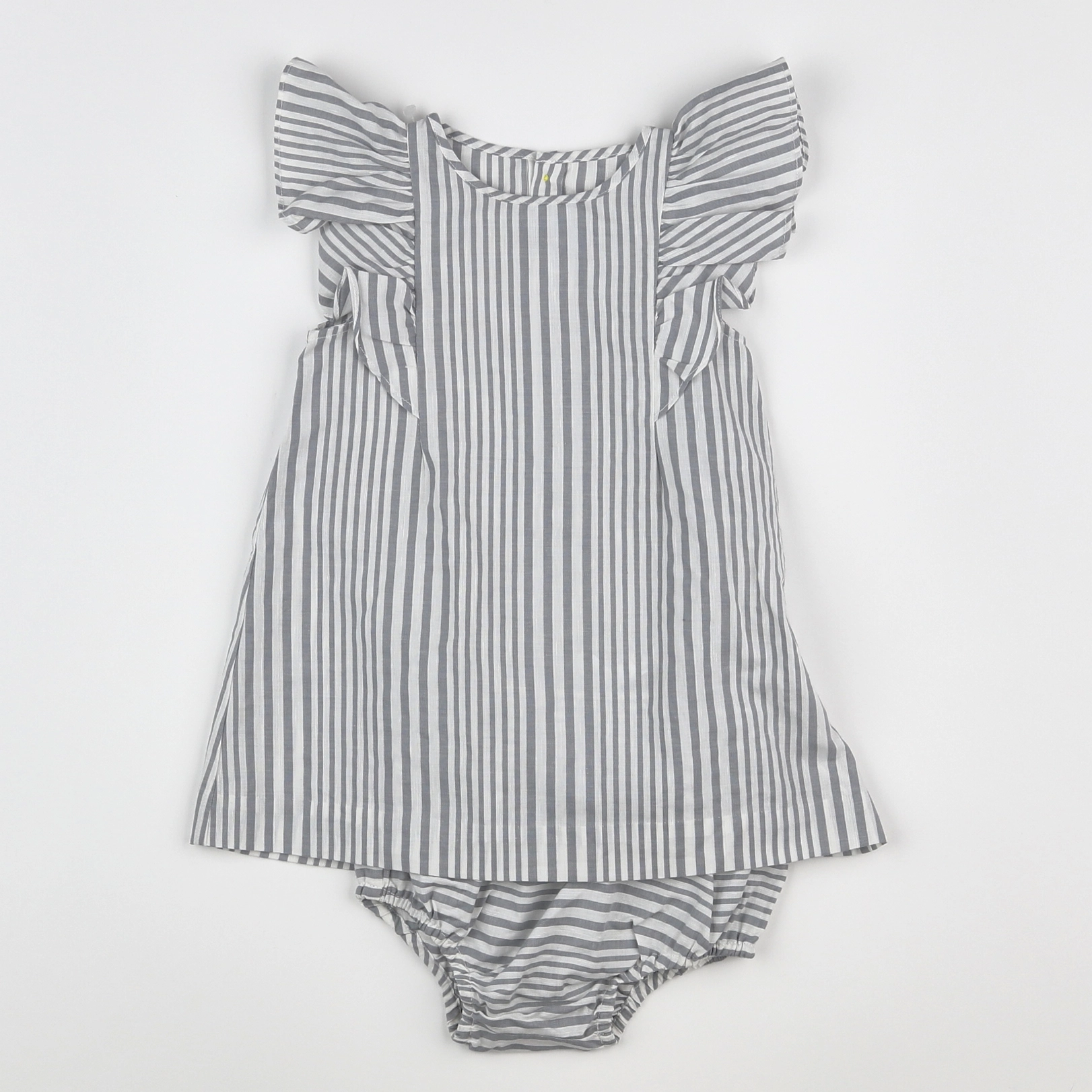 Jacadi - robe blanc, gris - 18 mois