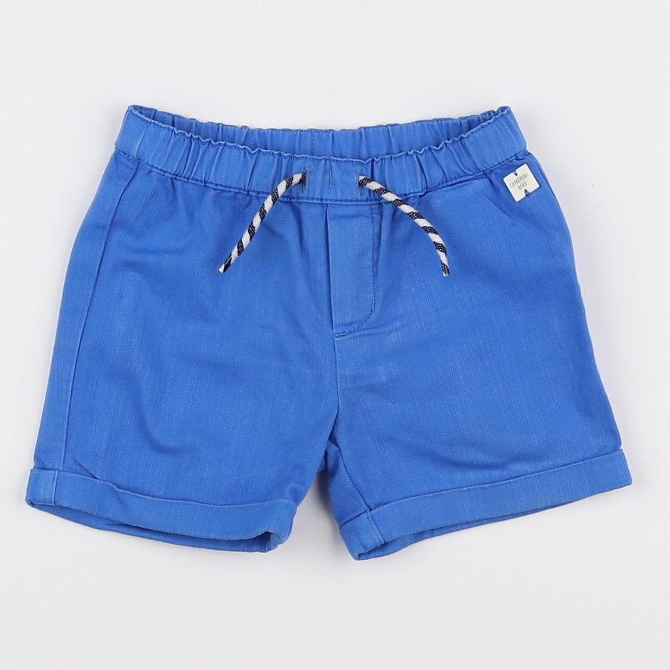 Carrément Beau - short bleu - 12 mois