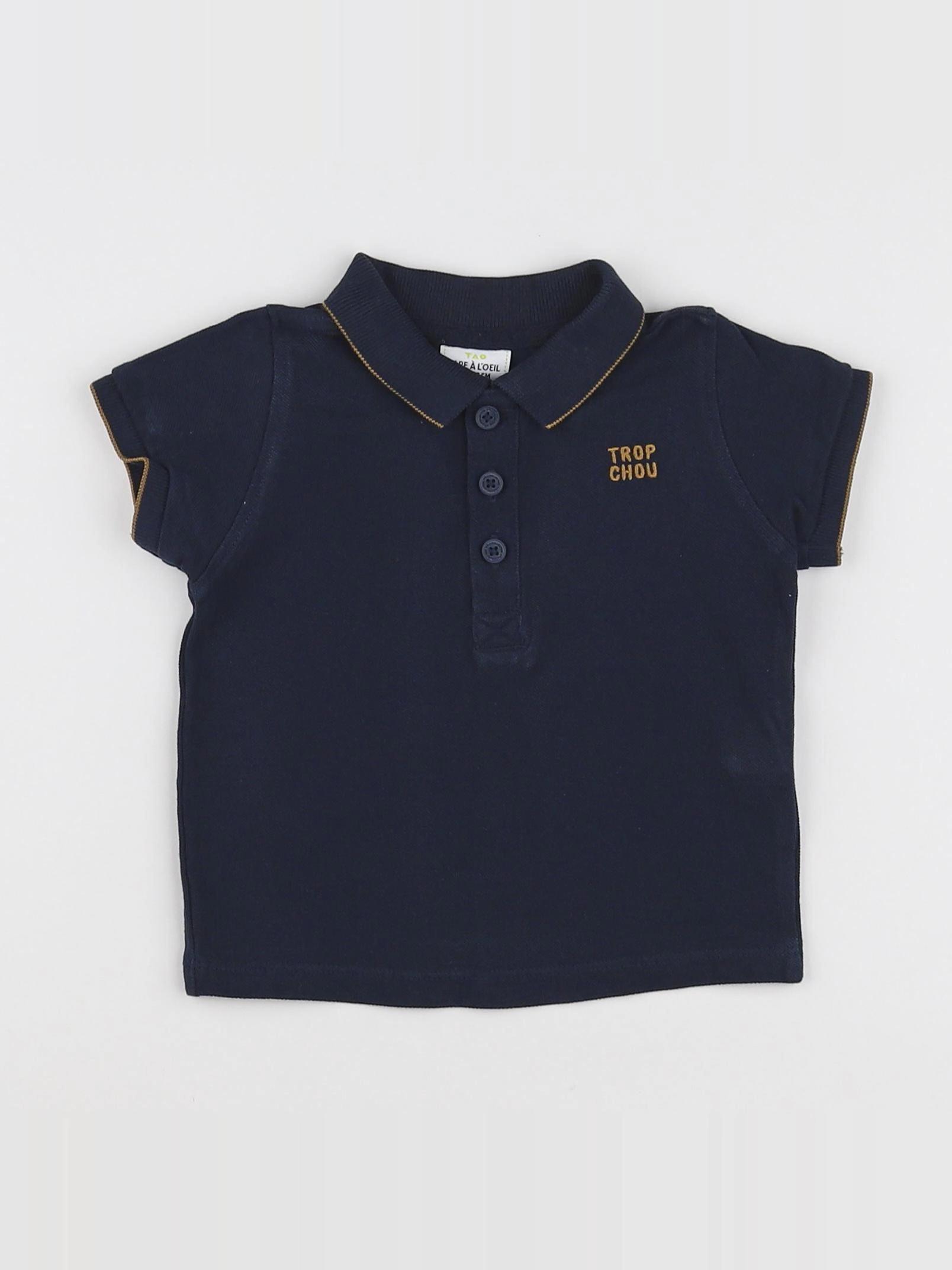 Tape à l'oeil - polo bleu, marron - 6 mois