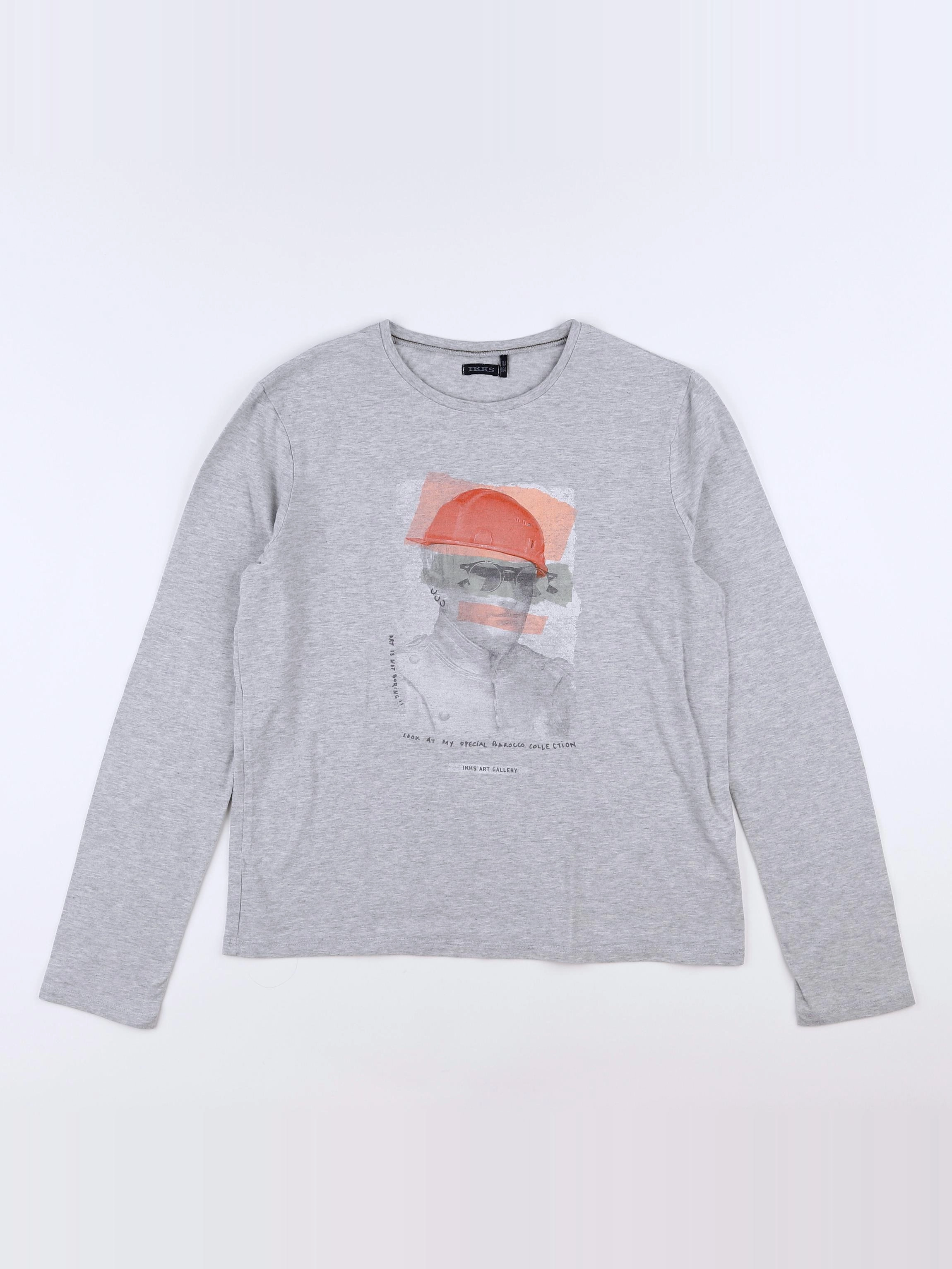 IKKS - tee-shirt gris - 14 ans