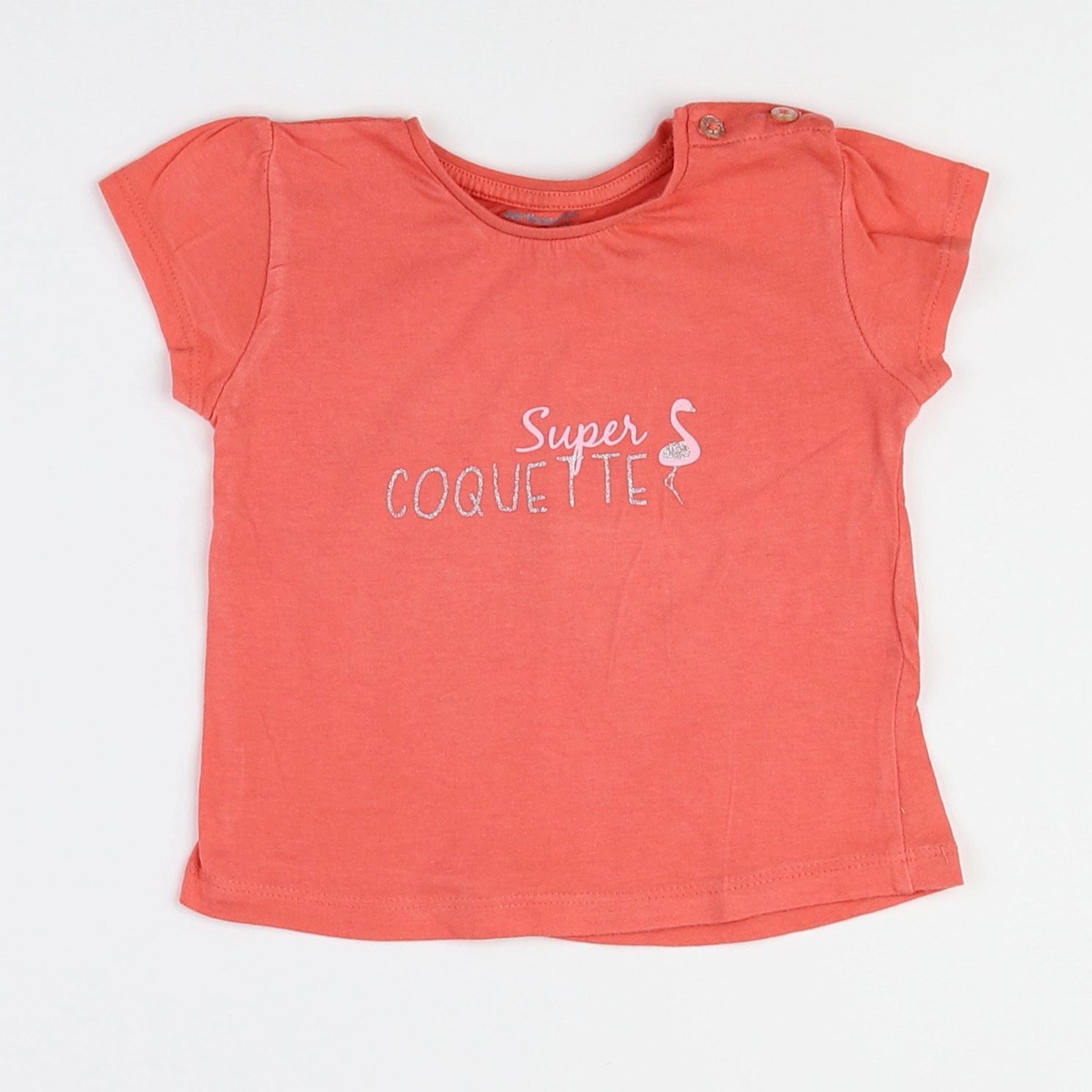 Vertbaudet - tee-shirt rose - 12 mois