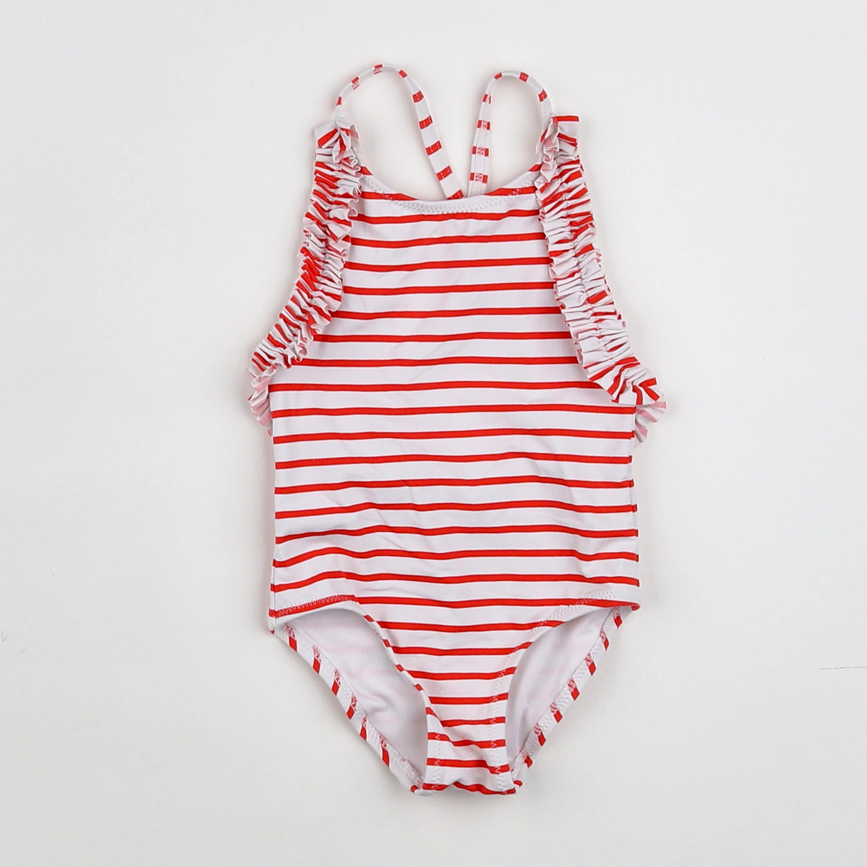 Jacadi - maillot de bain blanc, rouge - 12 mois