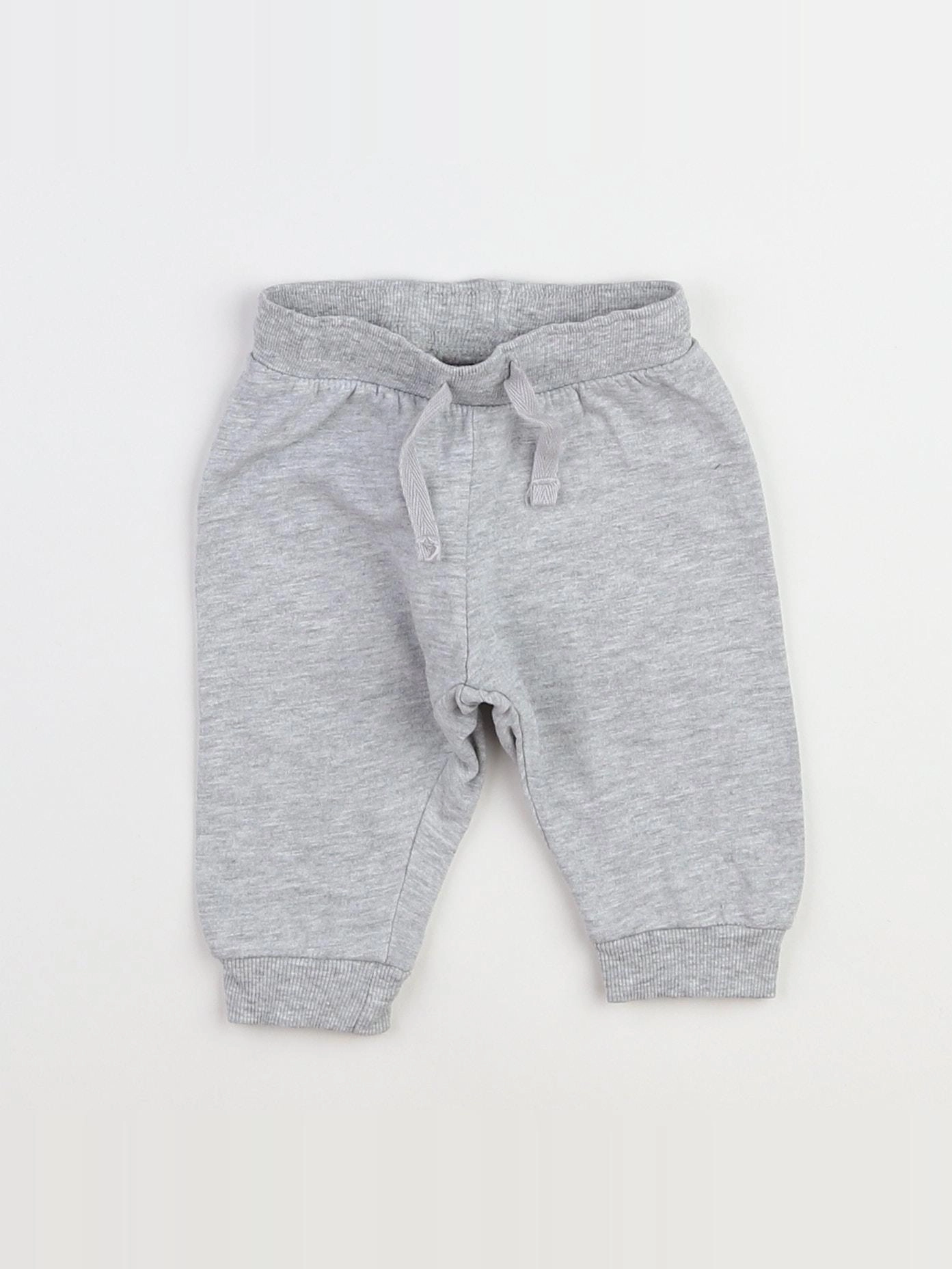 H&M - jogging gris - 2/4 mois