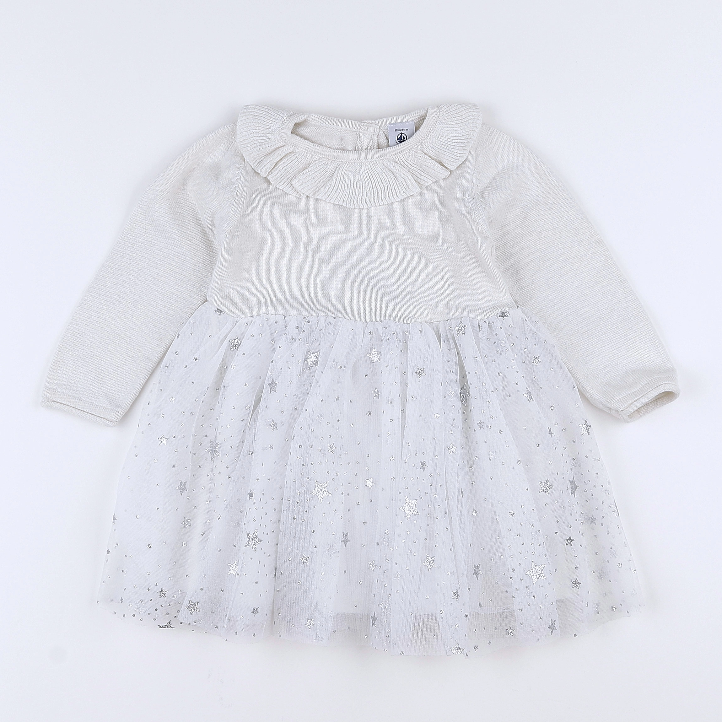 Petit Bateau - robe beige - 18 mois