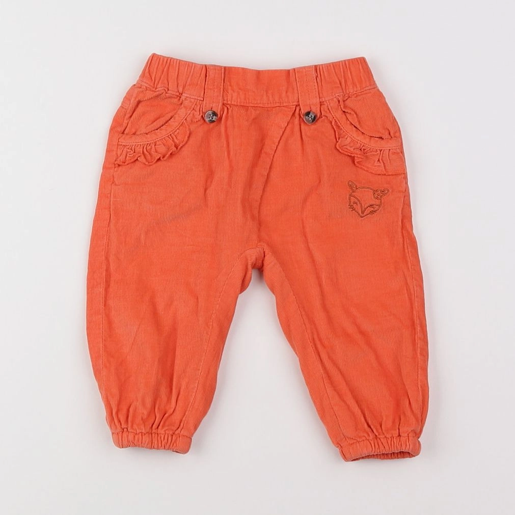 Vertbaudet - pantalon orange - 3 mois