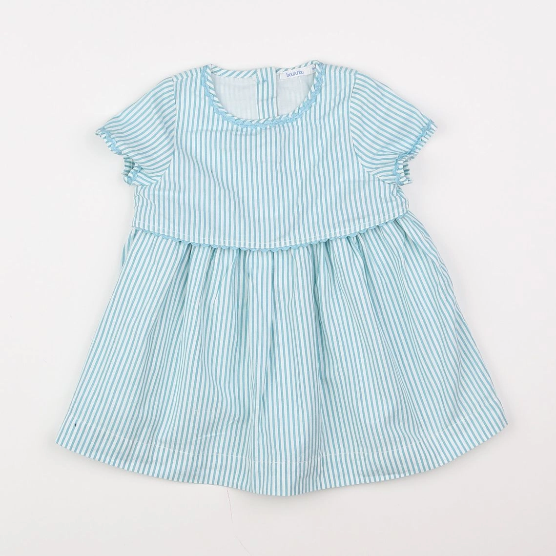 Boutchou - robe bleu, blanc - 9 mois