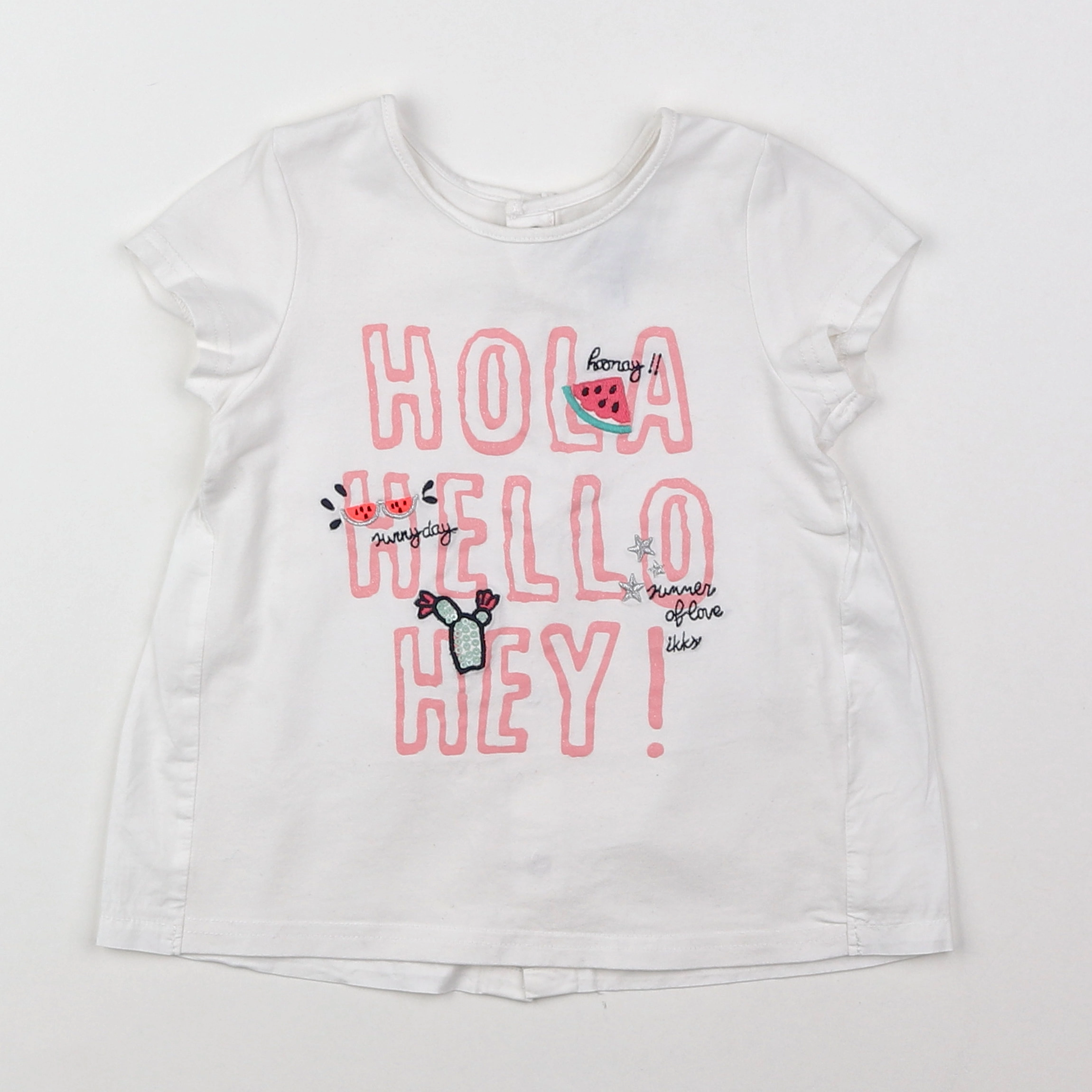 IKKS - tee-shirt blanc - 2 ans