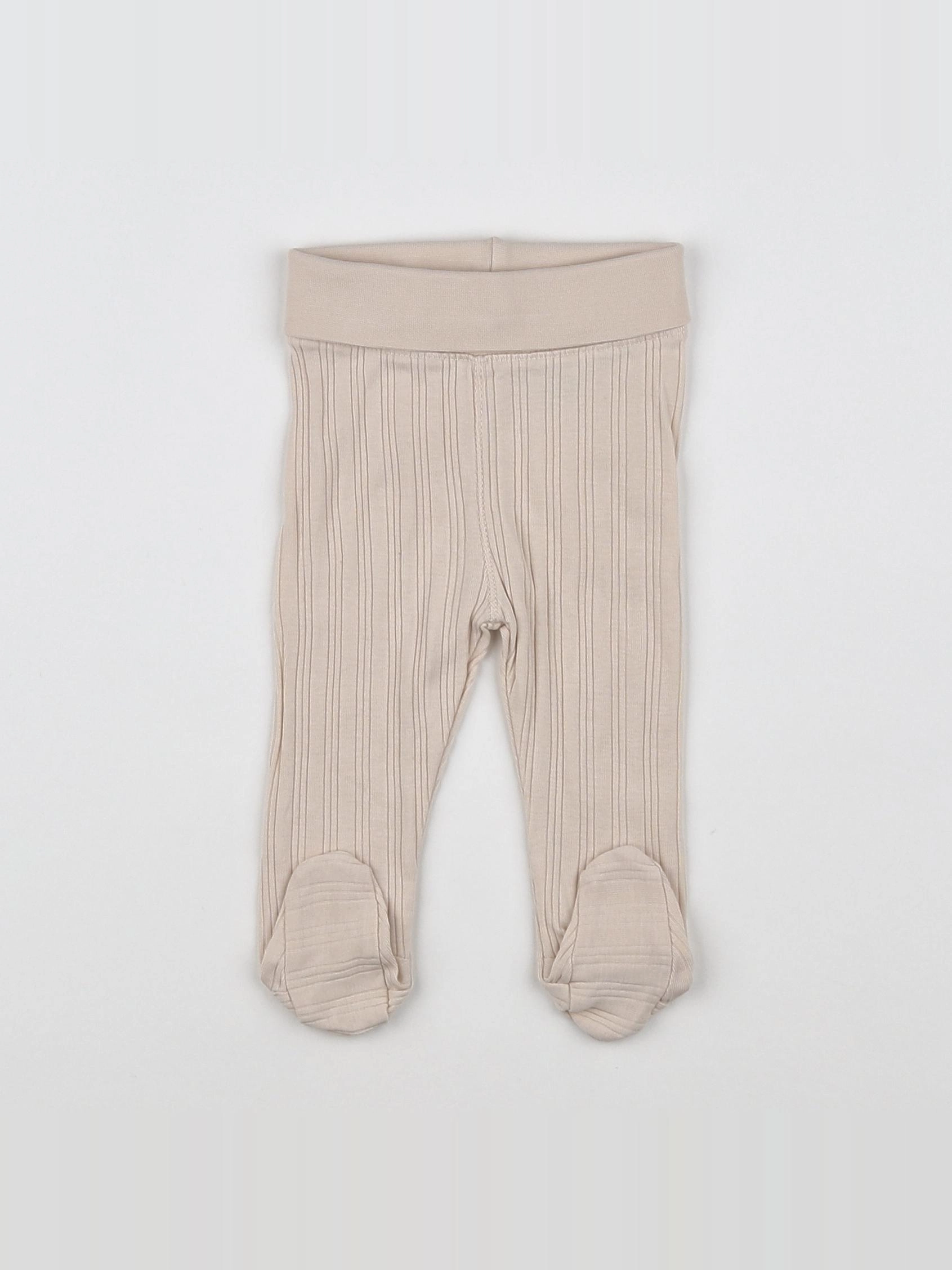H&M - legging blanc, rose - 3 mois