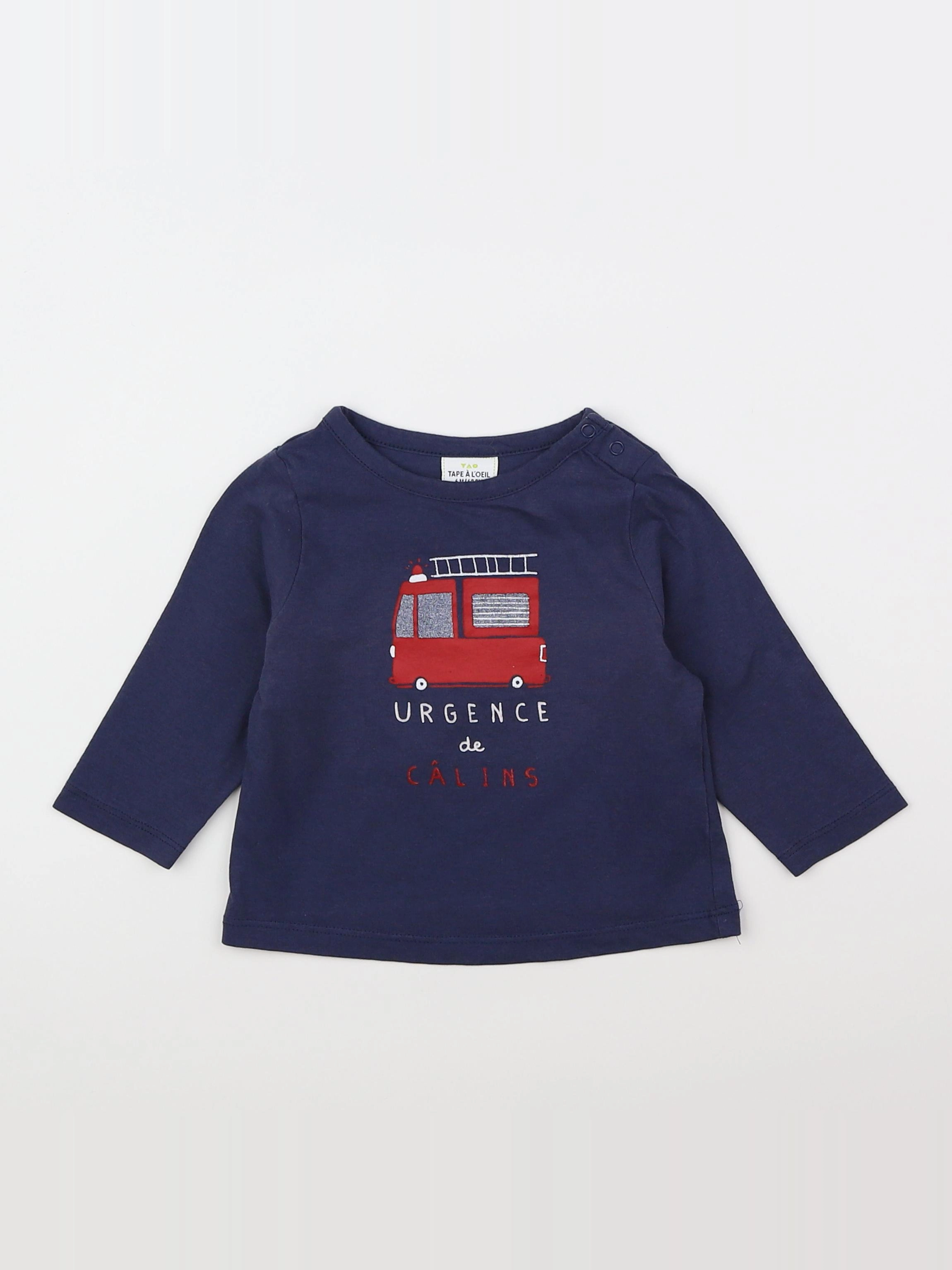 Tape à l'oeil - tee-shirt bleu - 6 mois
