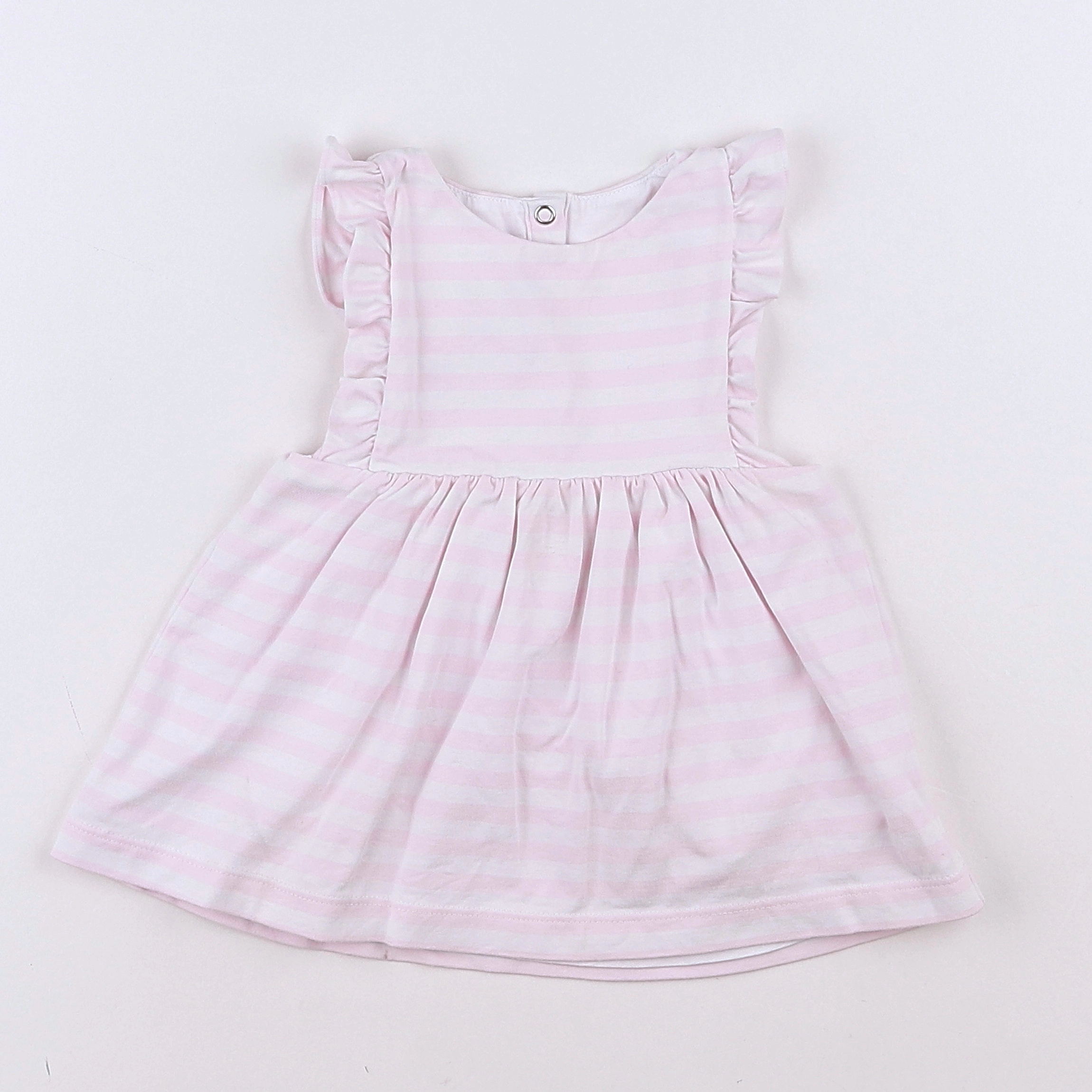Jacadi - robe blanc, rose - 12 mois