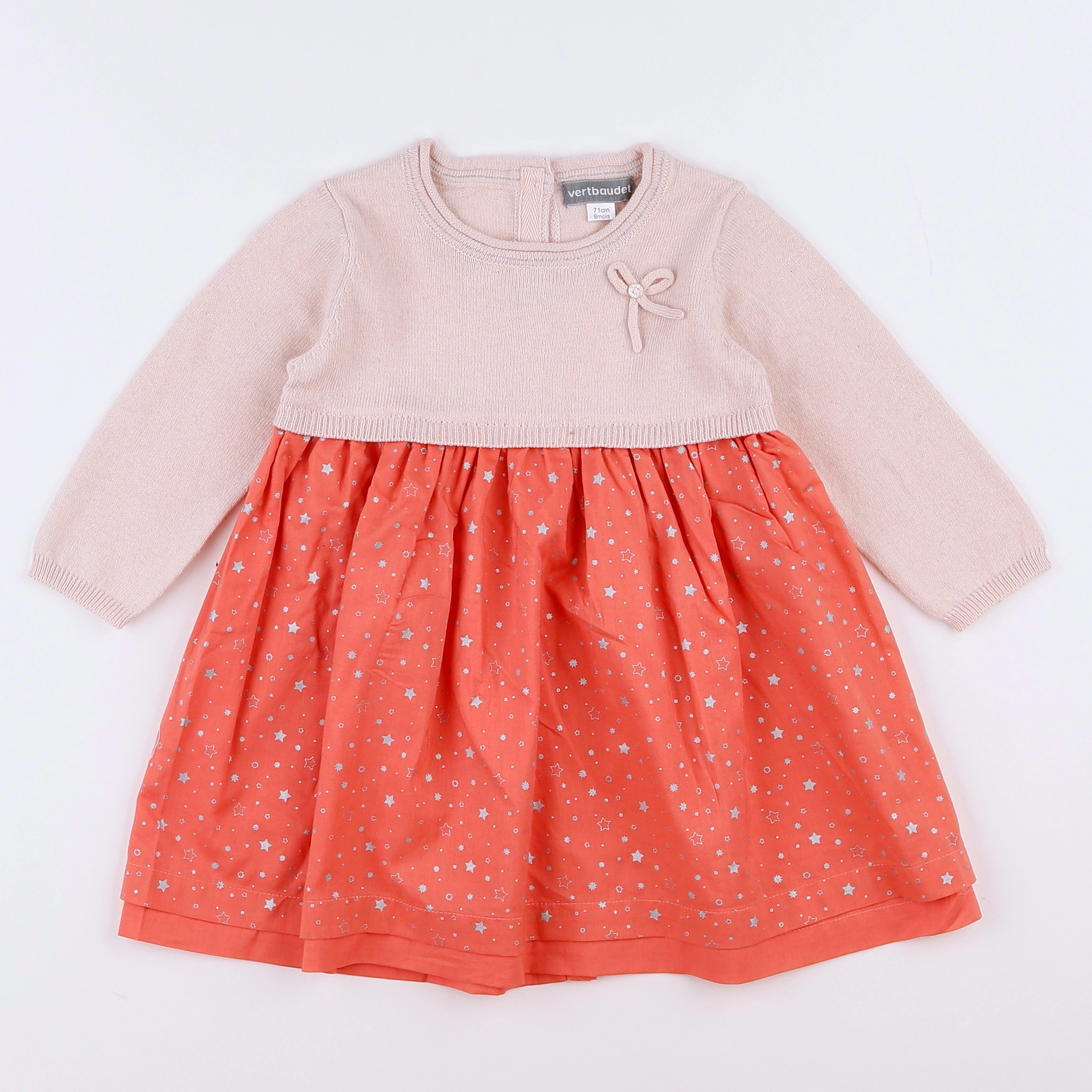 Vertbaudet - robe rose - 9 mois