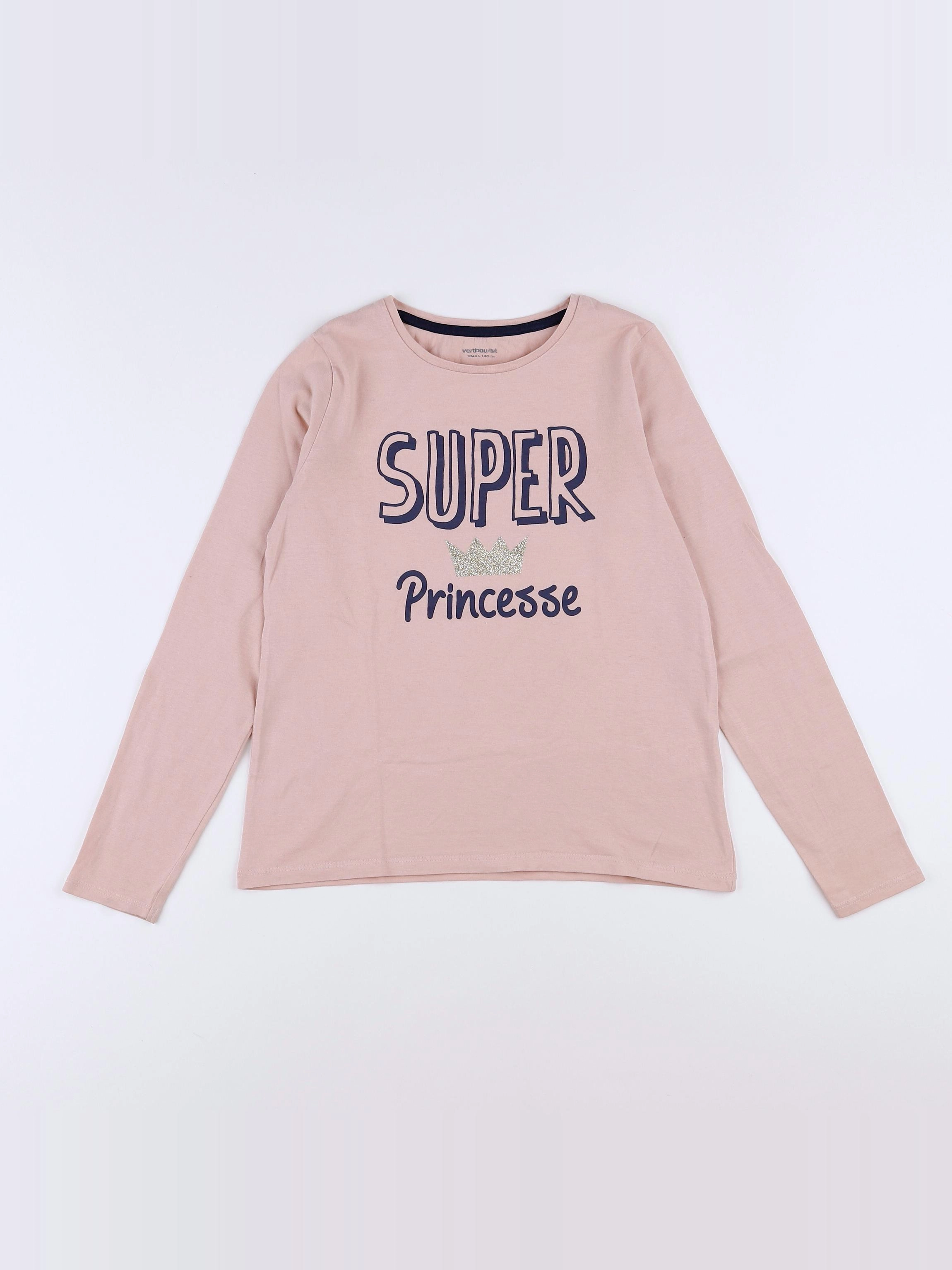 Vertbaudet - tee-shirt rose - 10 ans