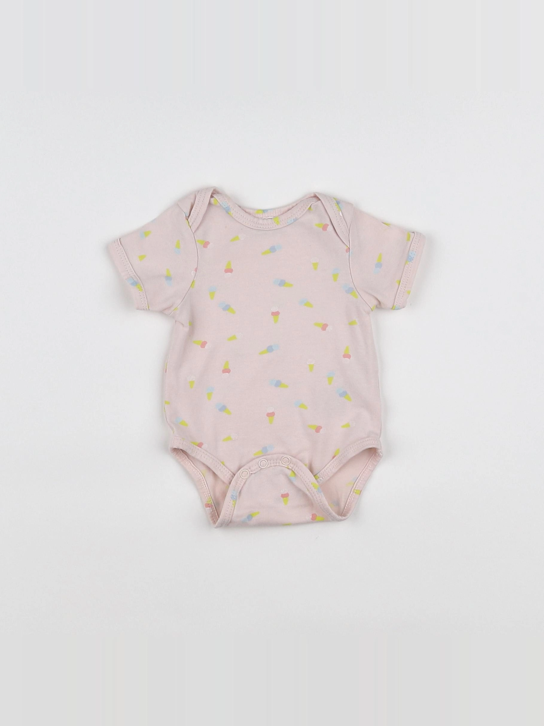 Vertbaudet - body rose - 1 mois