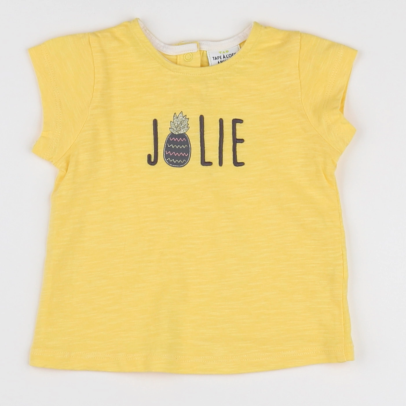 Tape à l'oeil - tee-shirt jaune - 6 mois