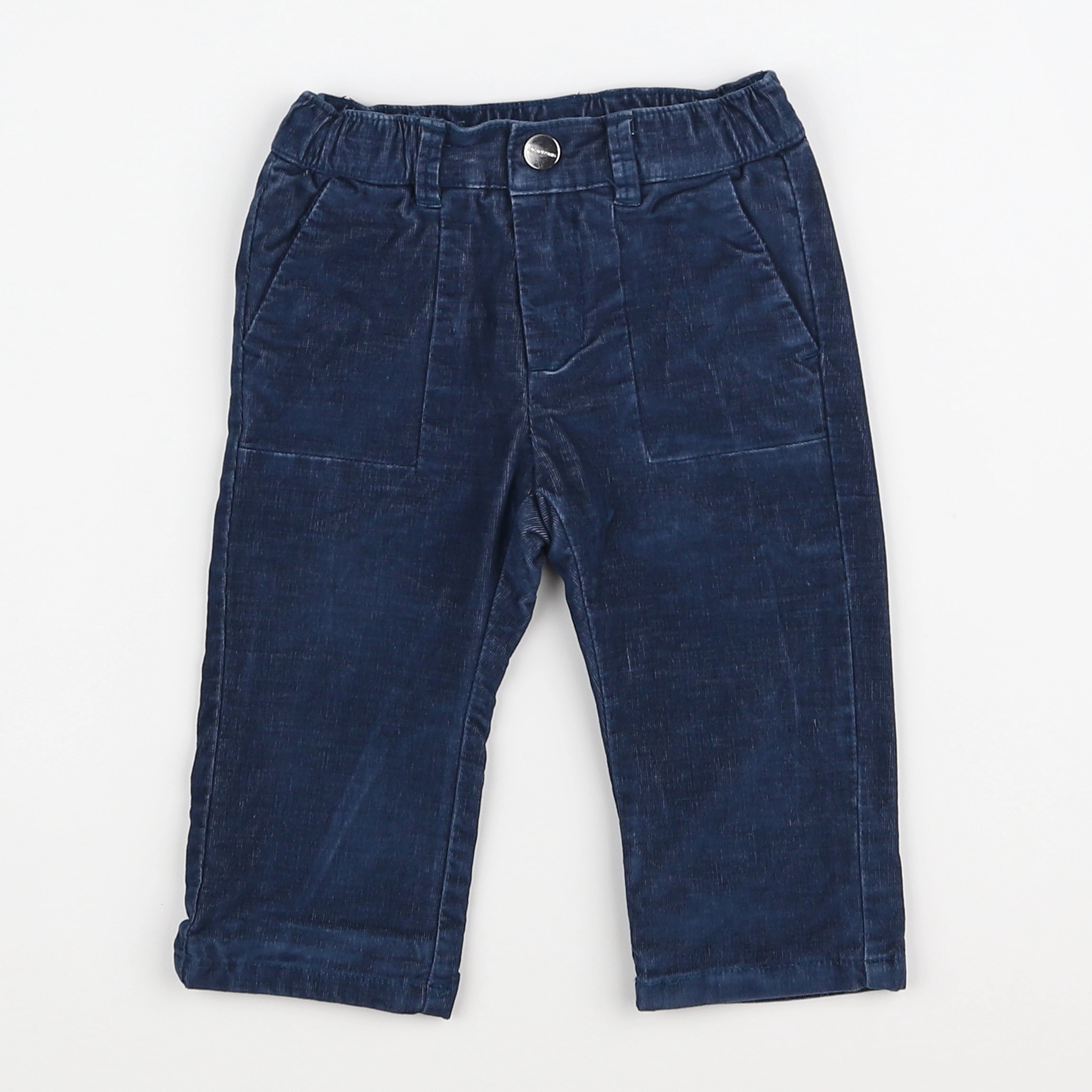 Jacadi - pantalon doublé bleu - 12 mois