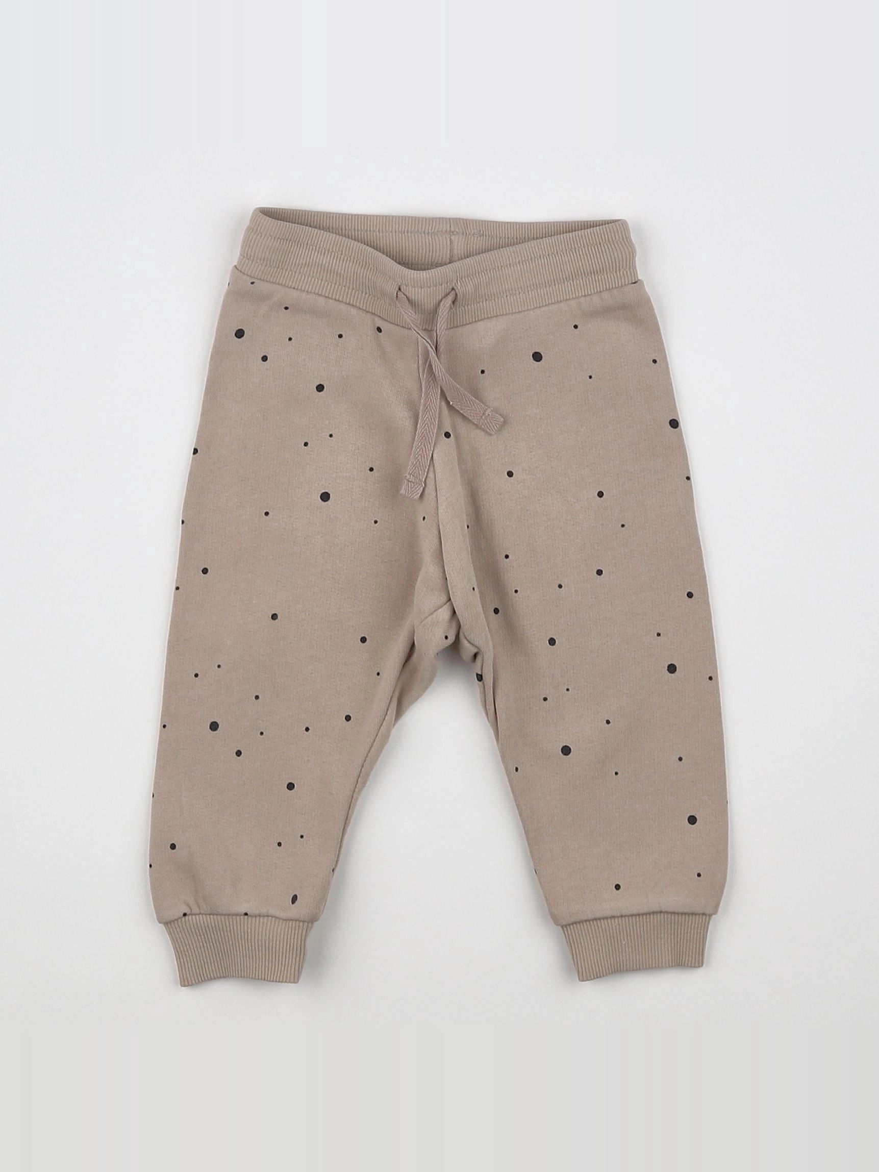 H&M - jogging beige - 6/9 mois