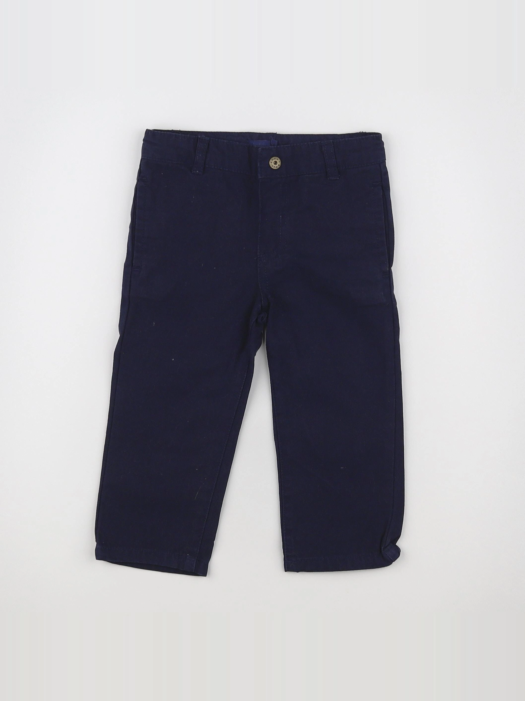 Boutchou - pantalon bleu - 12 mois