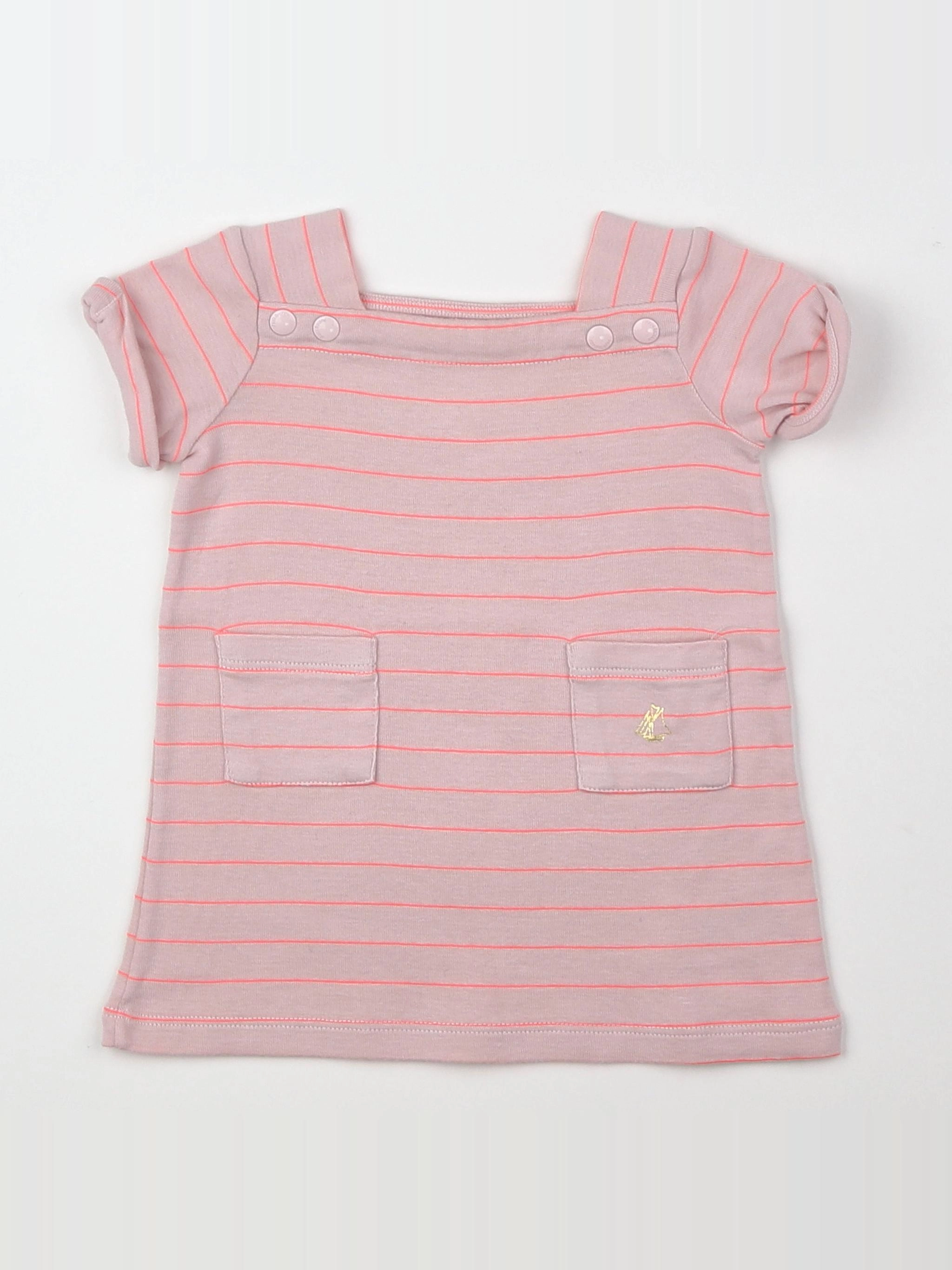 Petit Bateau - robe rose - 3 mois