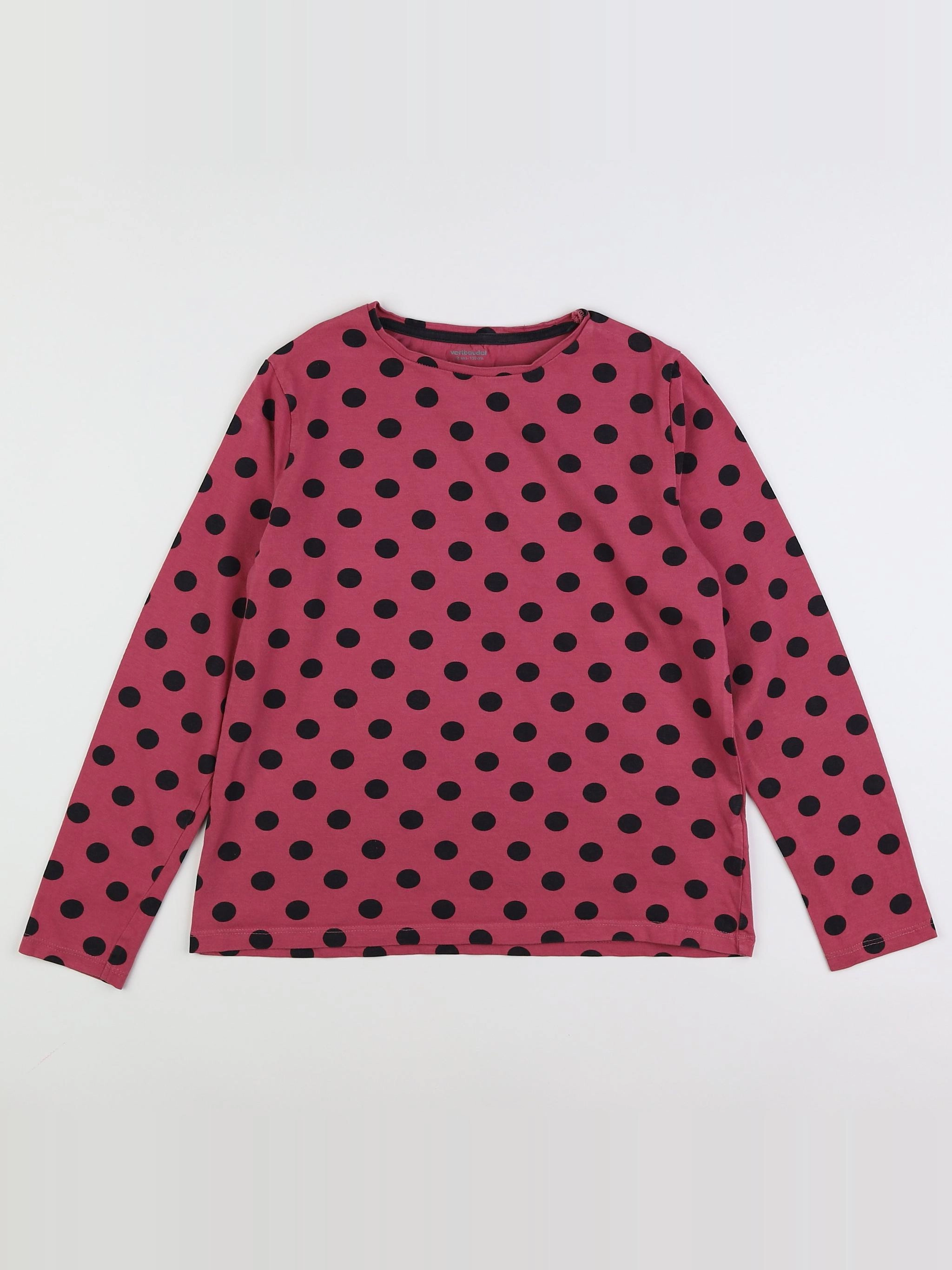 Vertbaudet - tee-shirt rose, noir - 12 ans