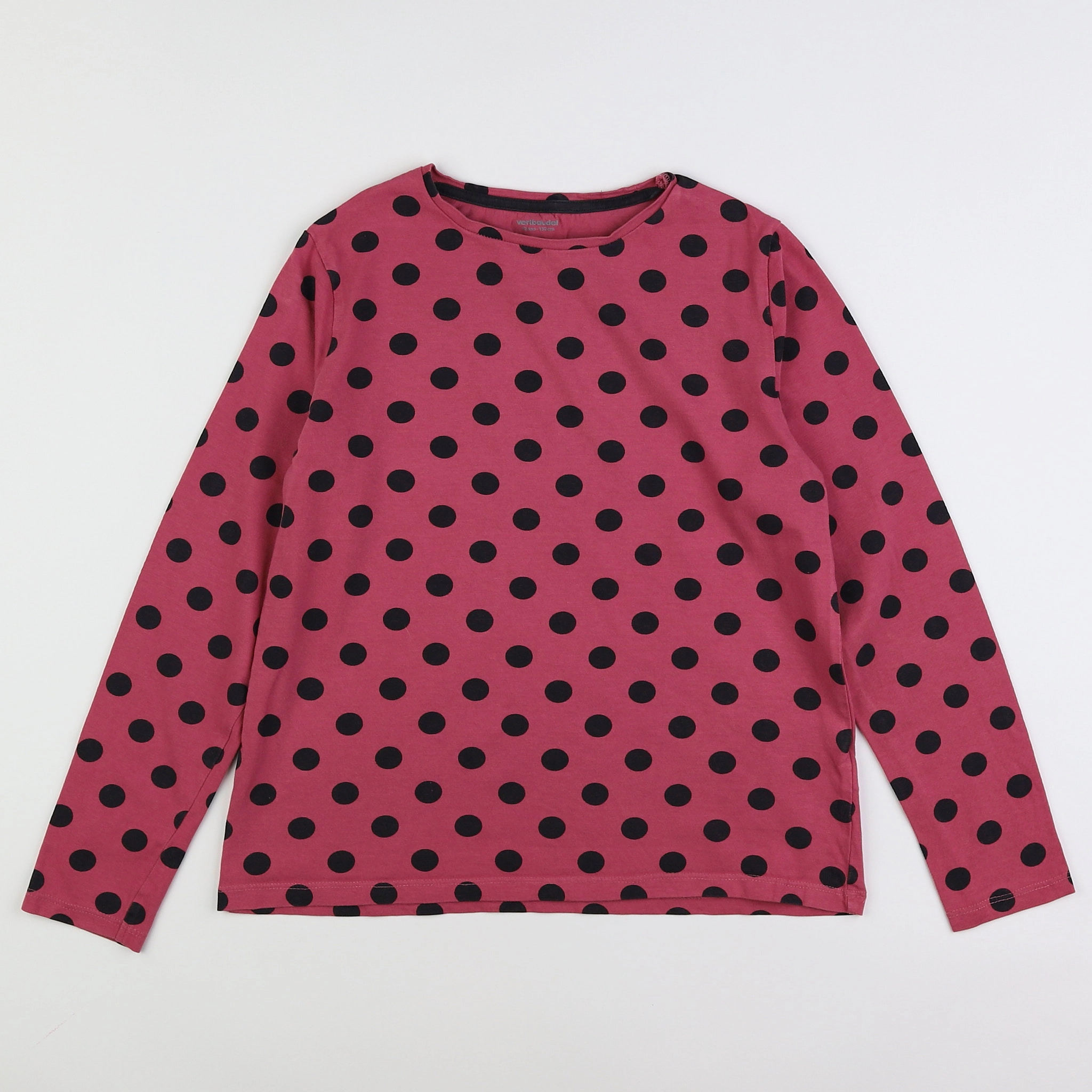 Vertbaudet - tee-shirt rose, noir - 12 ans