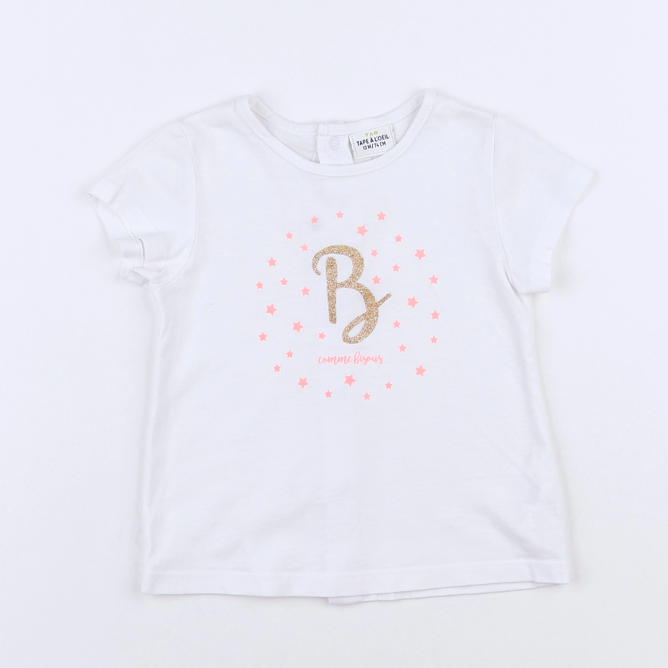 Tape à l'oeil - tee-shirt blanc - 12 mois