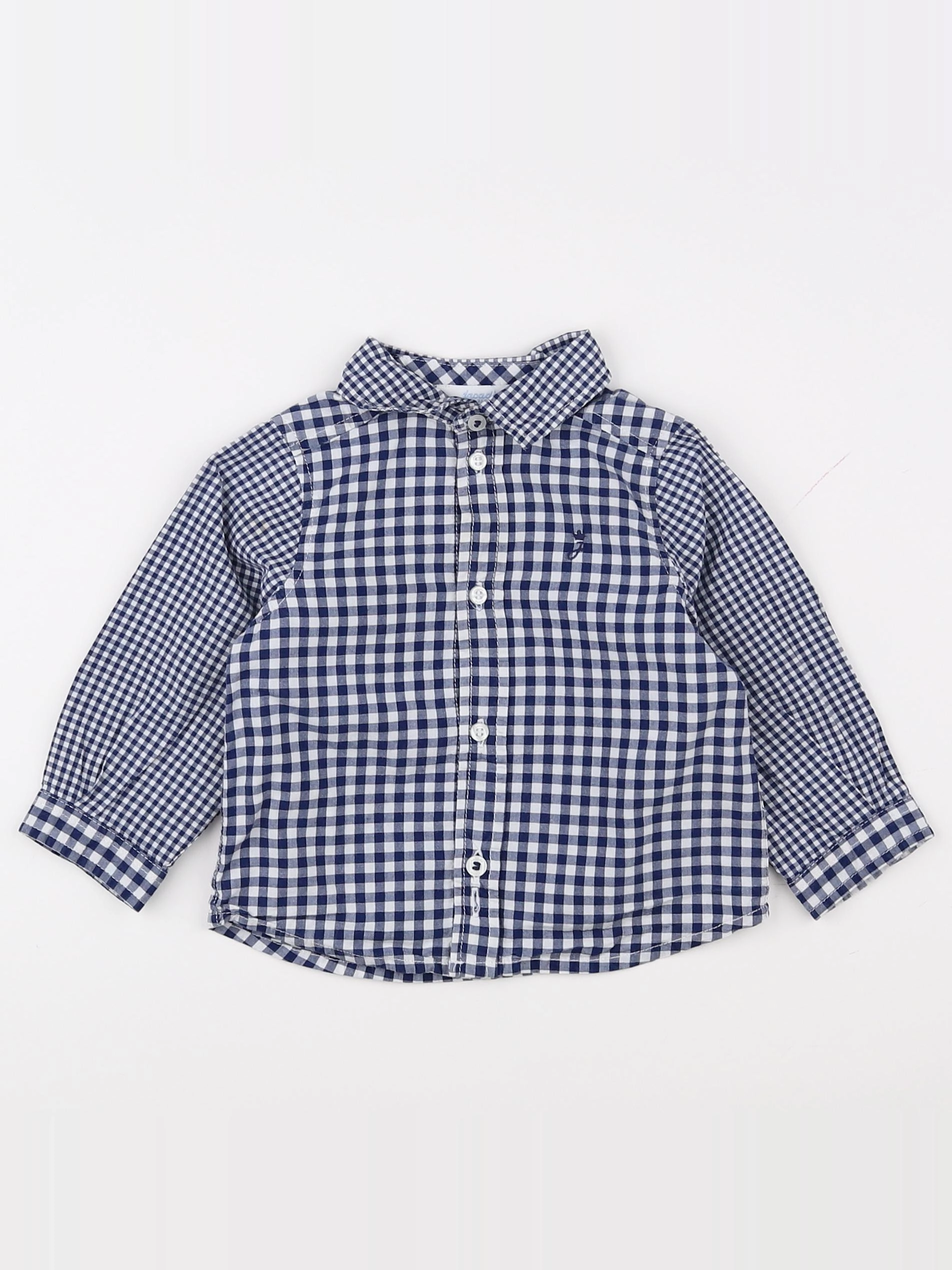 Jacadi - chemise bleu, blanc - 12 mois