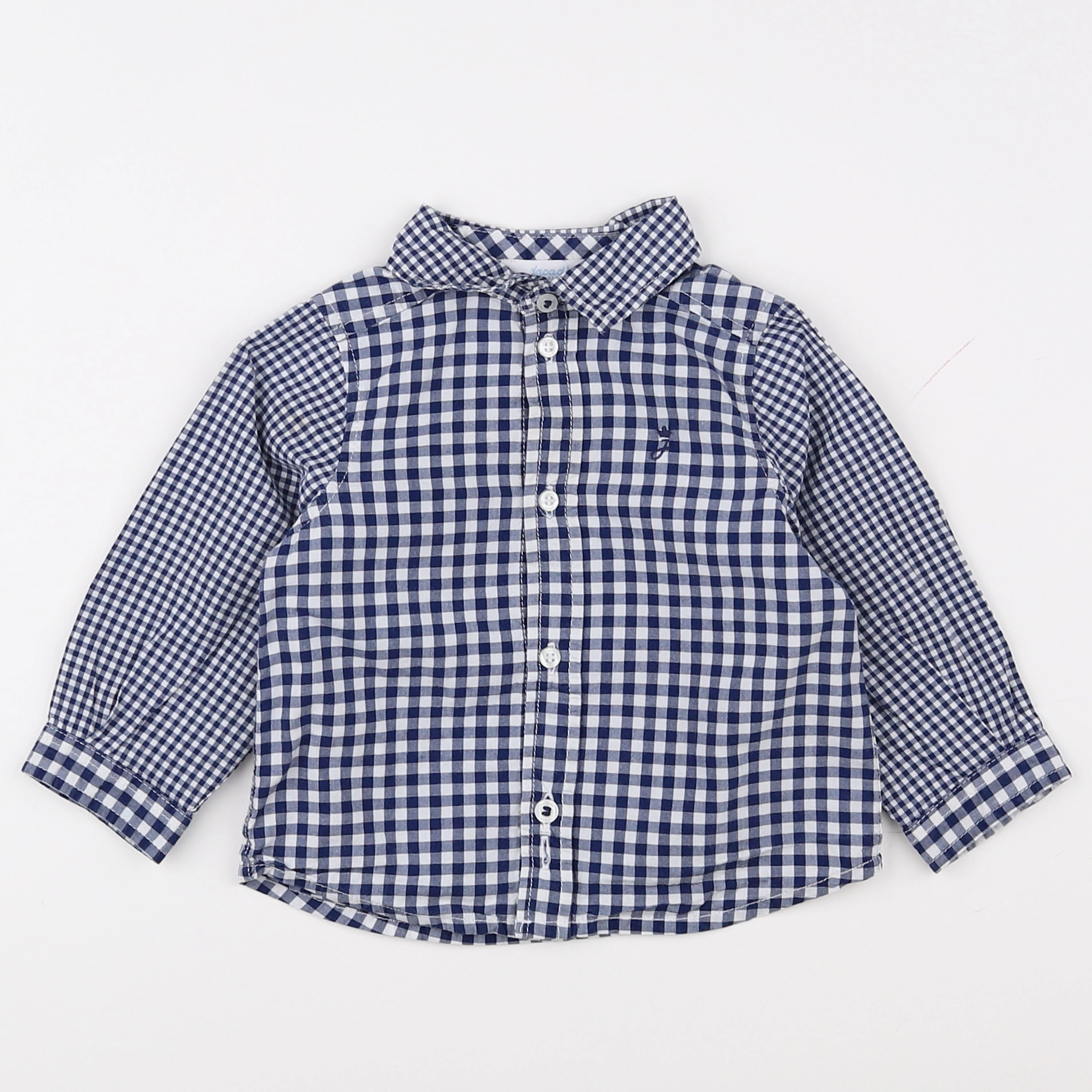 Jacadi - chemise bleu, blanc - 12 mois
