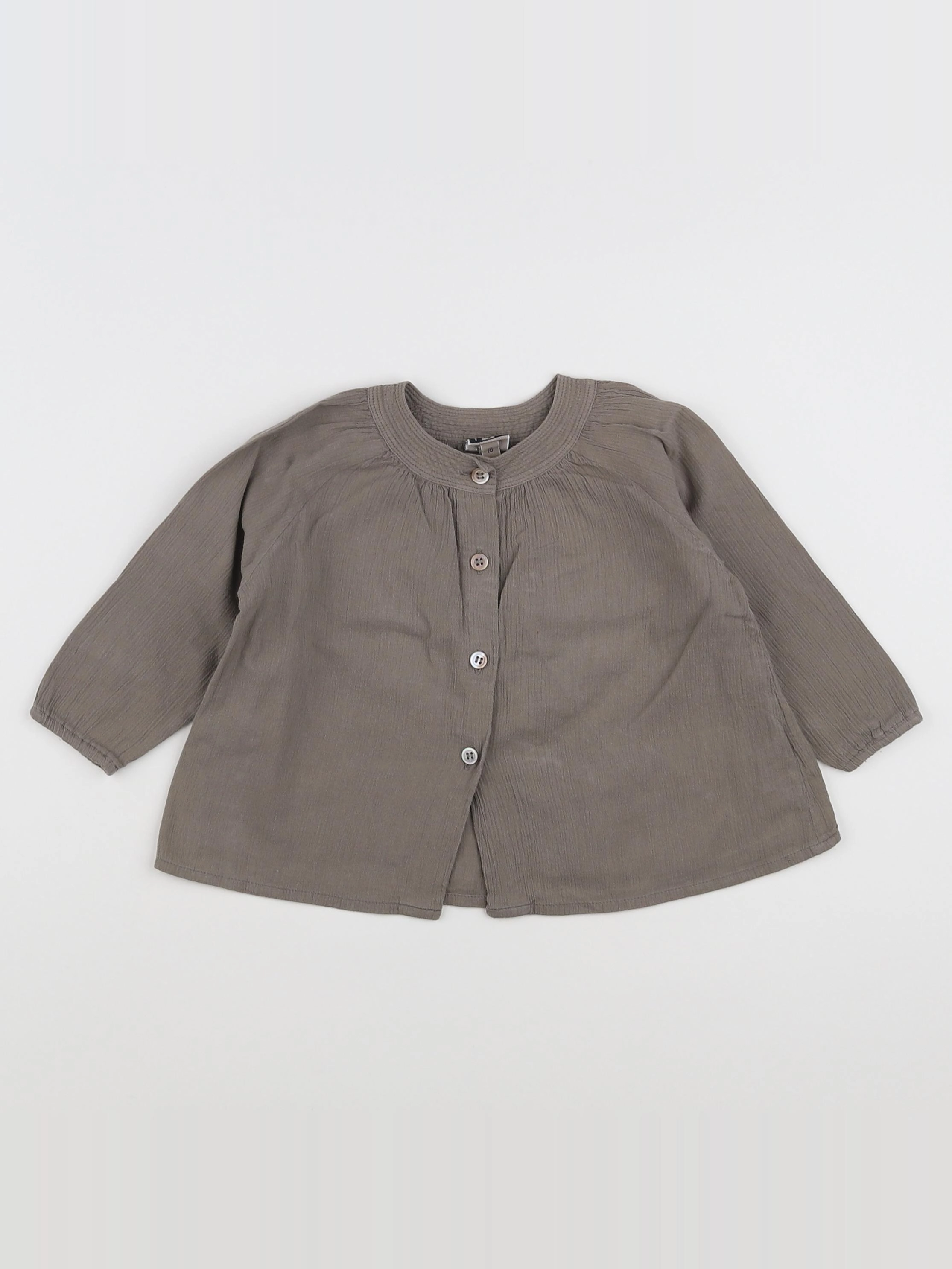 Bonton - chemise marron - 18 mois