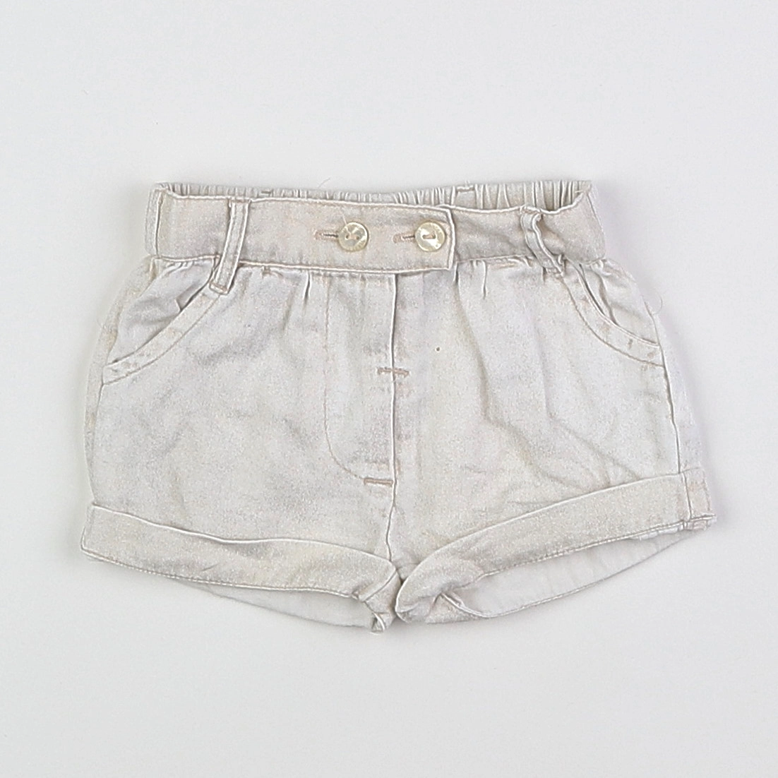 Vertbaudet - short beige - 3 mois