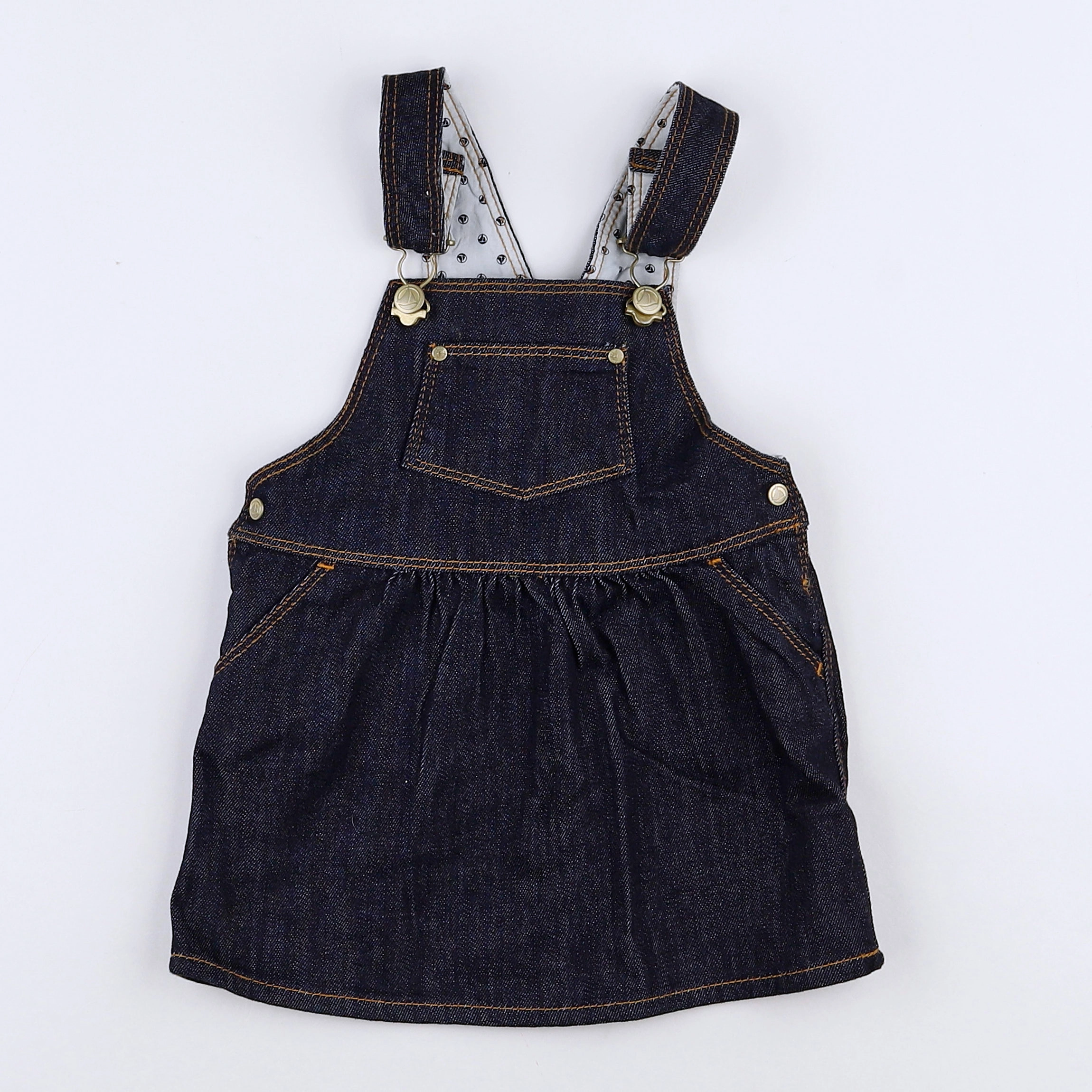 Petit Bateau - robe bleu - 12 mois