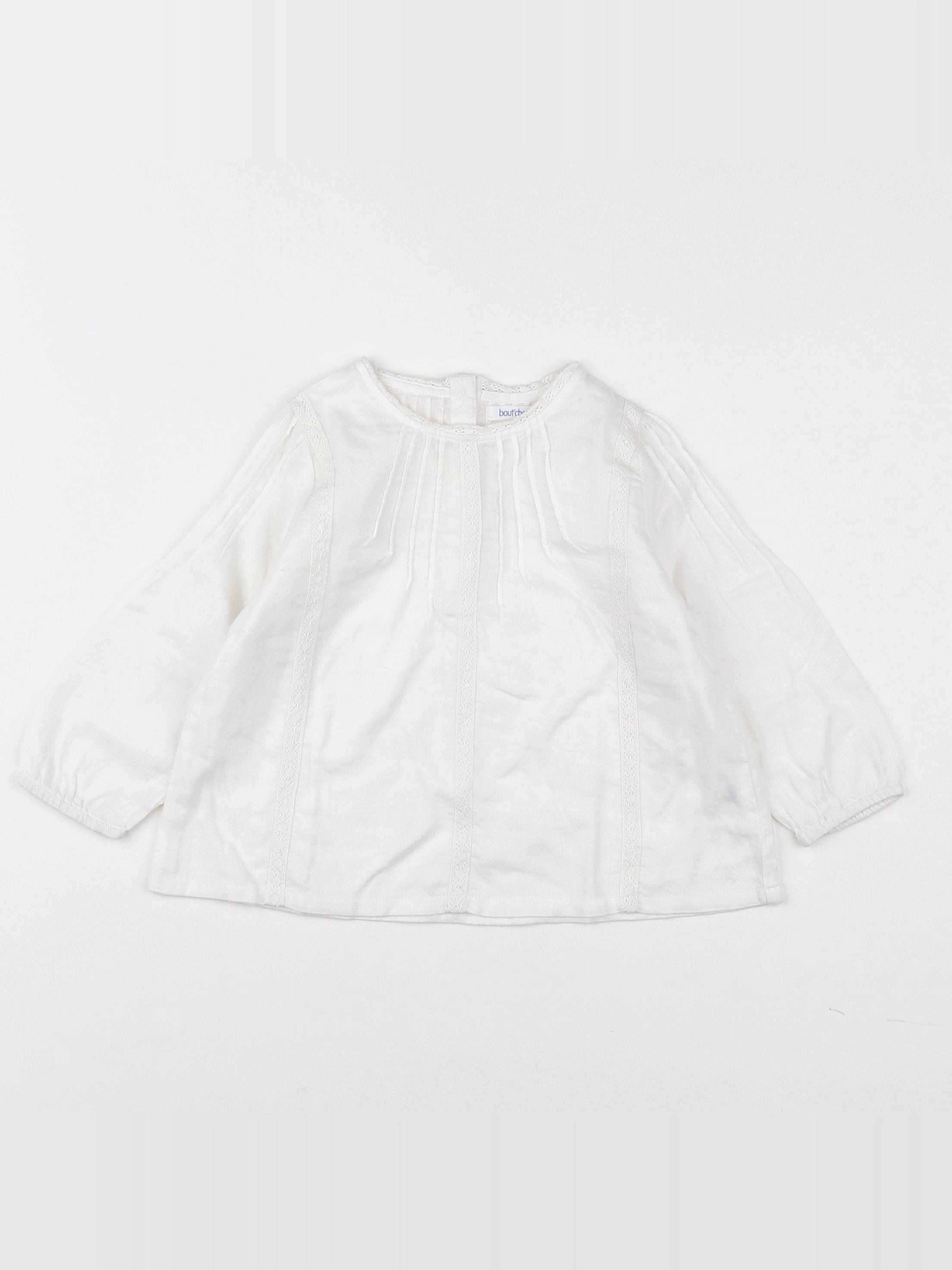 Boutchou - blouse blanc - 12 mois