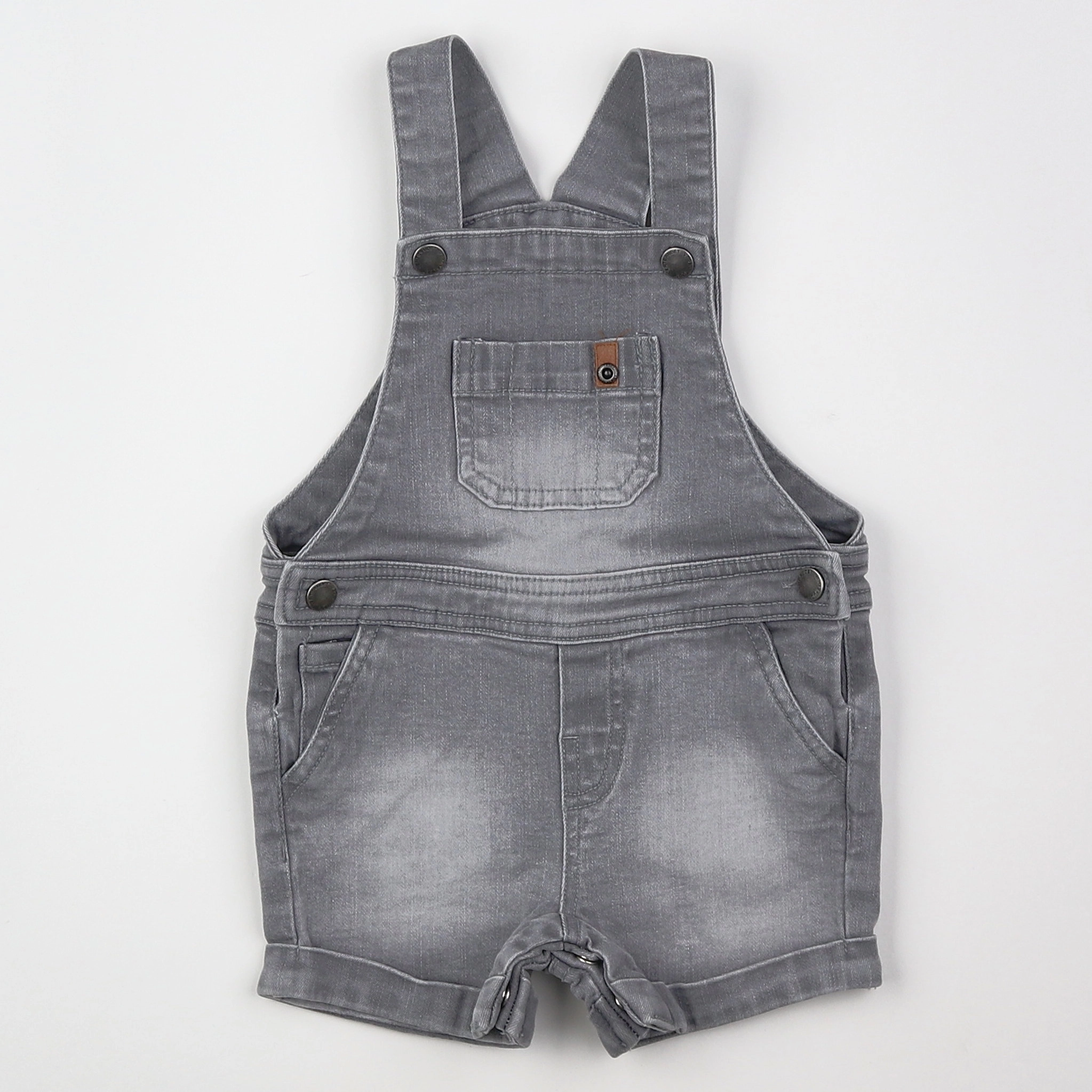 Vertbaudet - salopette gris - 12 mois