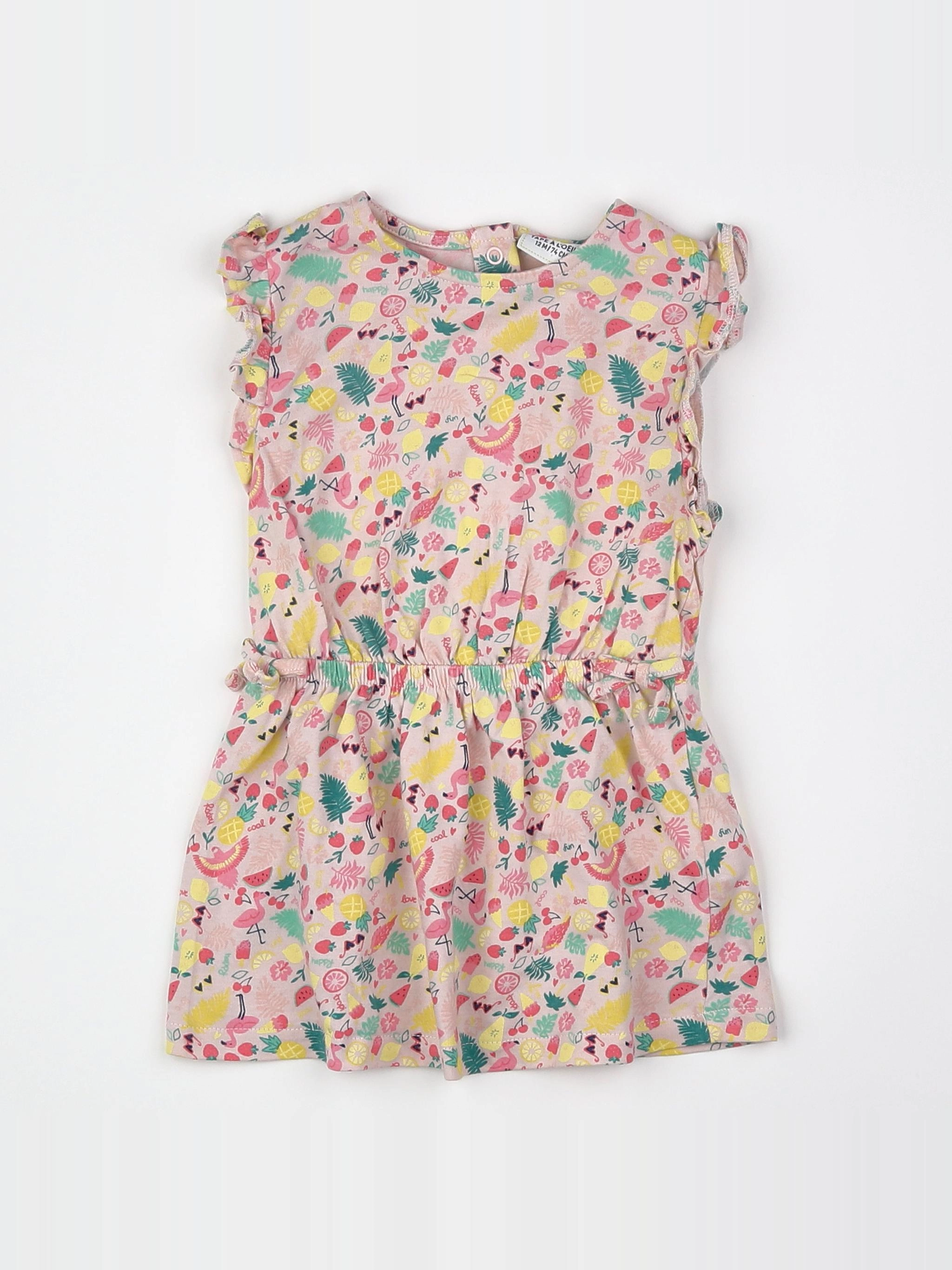 Tape à l'oeil - robe rose - 12 mois