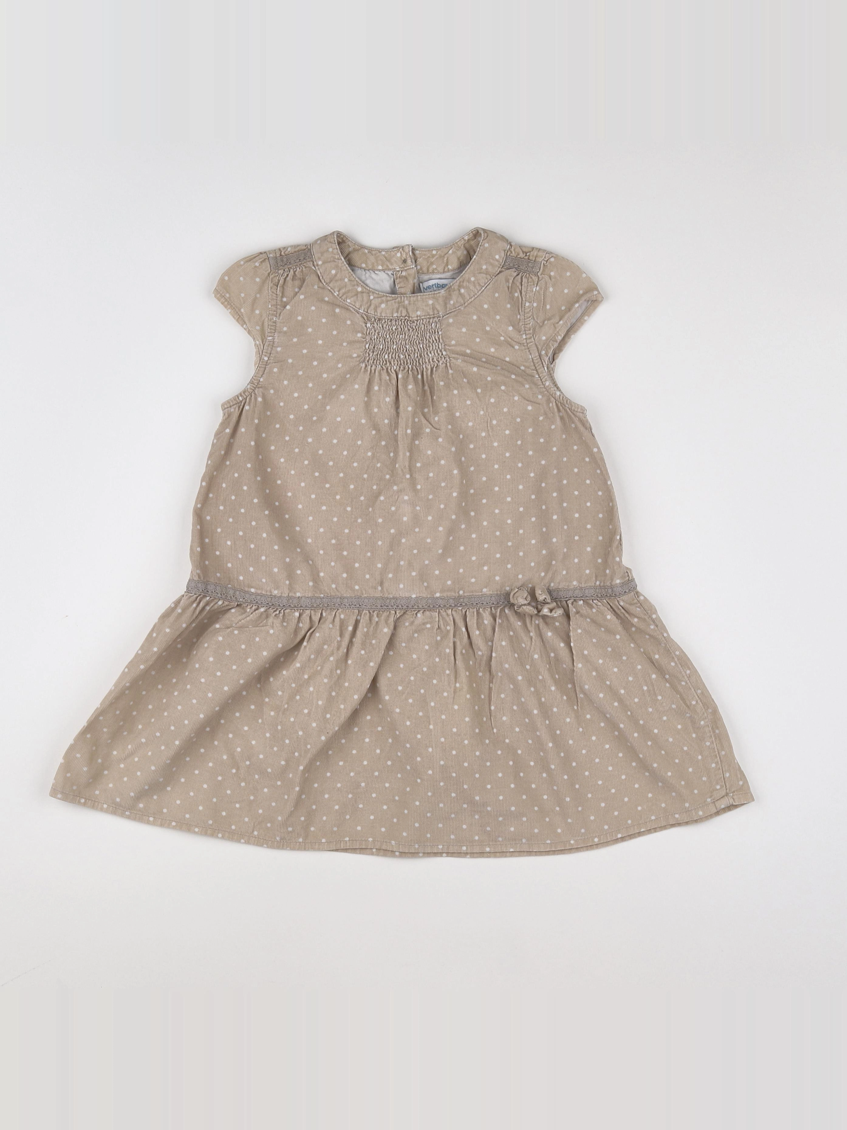 Vertbaudet - robe beige - 3 ans