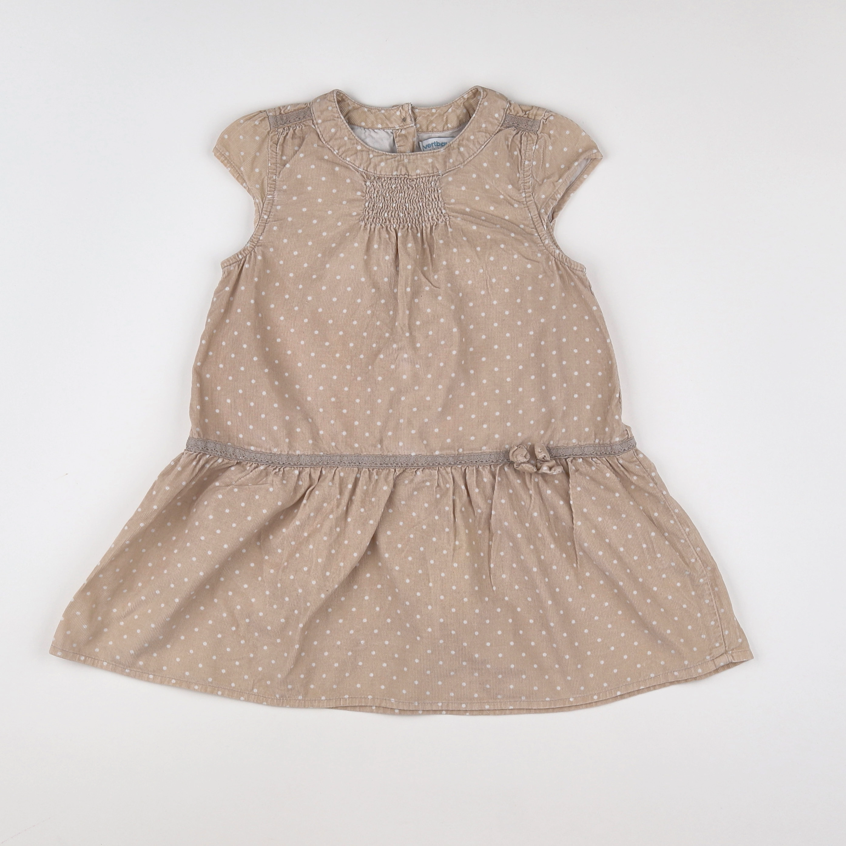 Vertbaudet - robe beige - 3 ans