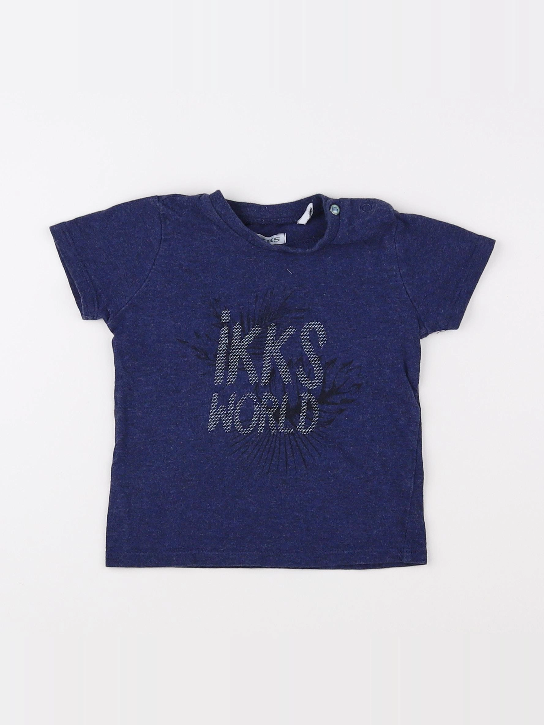 IKKS - tee-shirt bleu - 12 mois