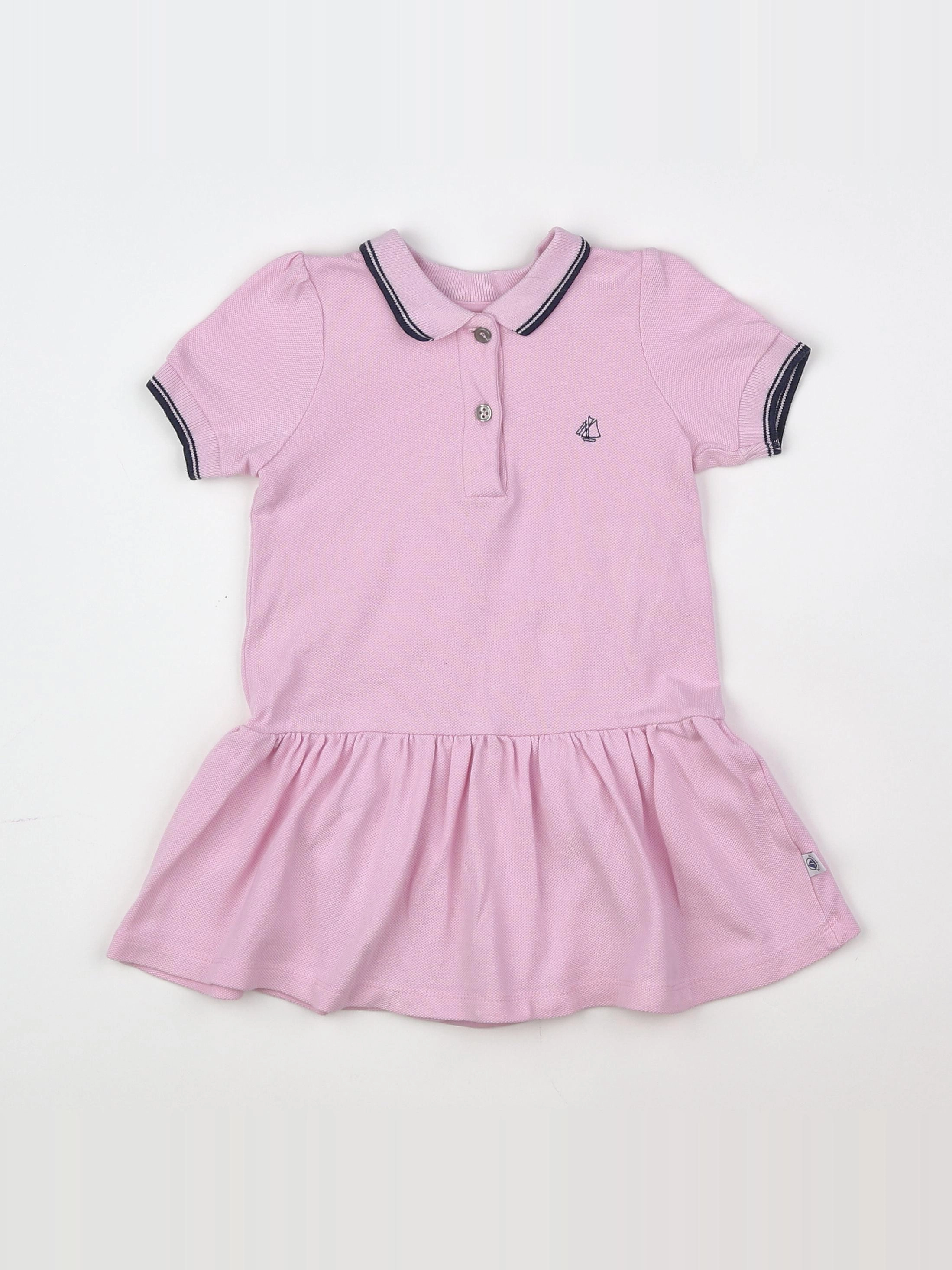 Petit Bateau - robe rose - 12/18 mois