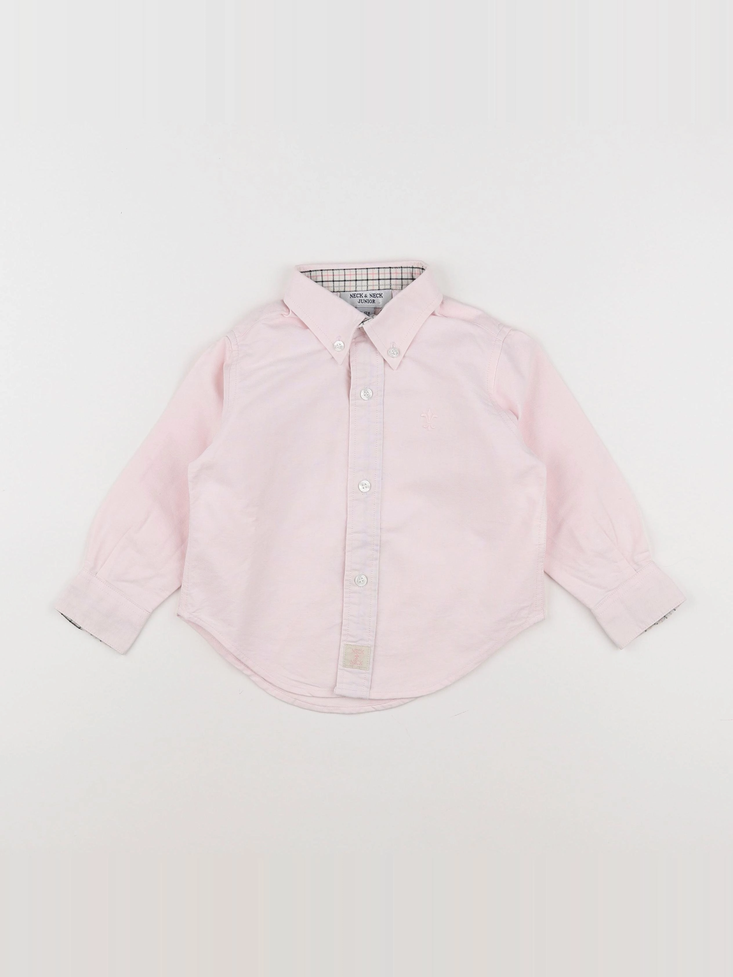 Neck & Neck - chemise rose - 12 mois