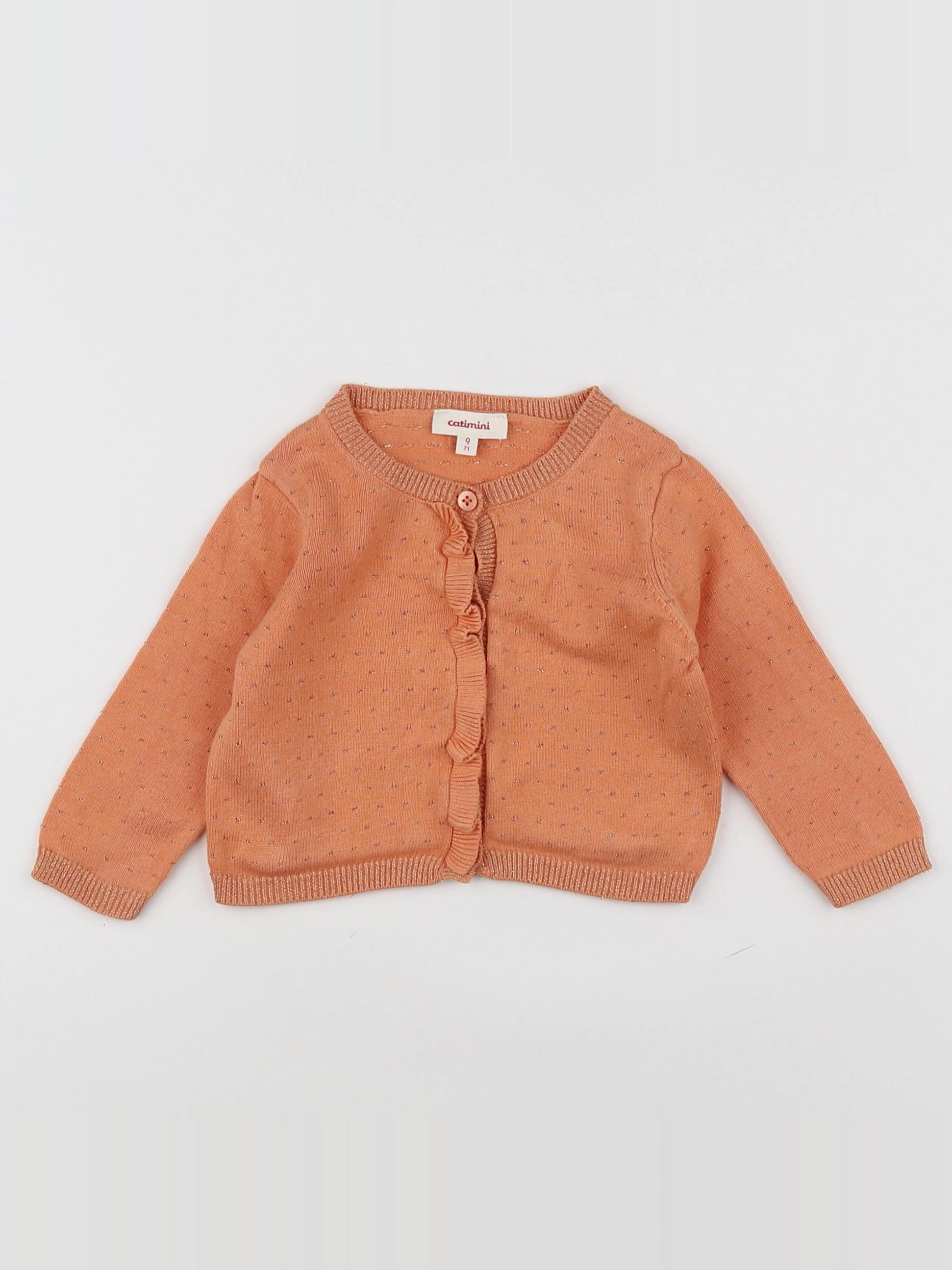 Catimini - gilet orange - 9 mois